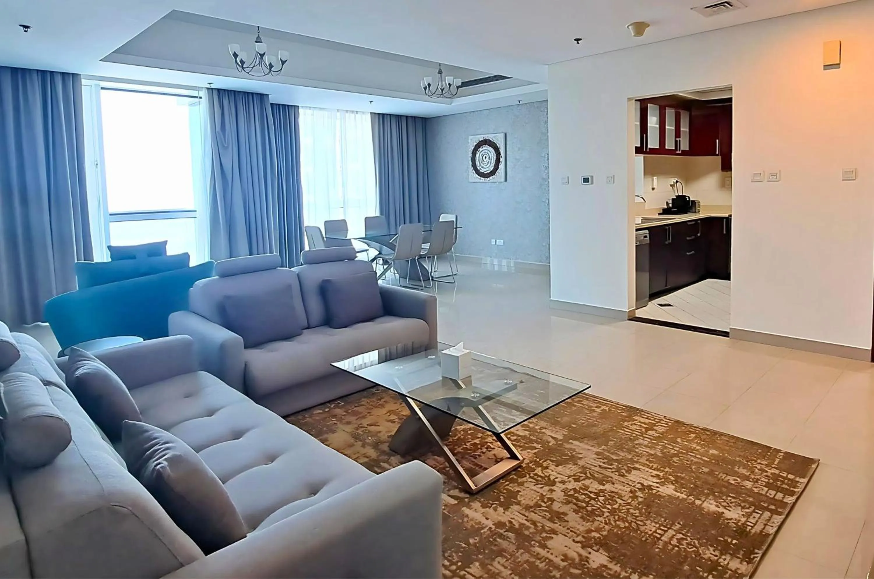 Living room in Barceló Residences Dubai Marina