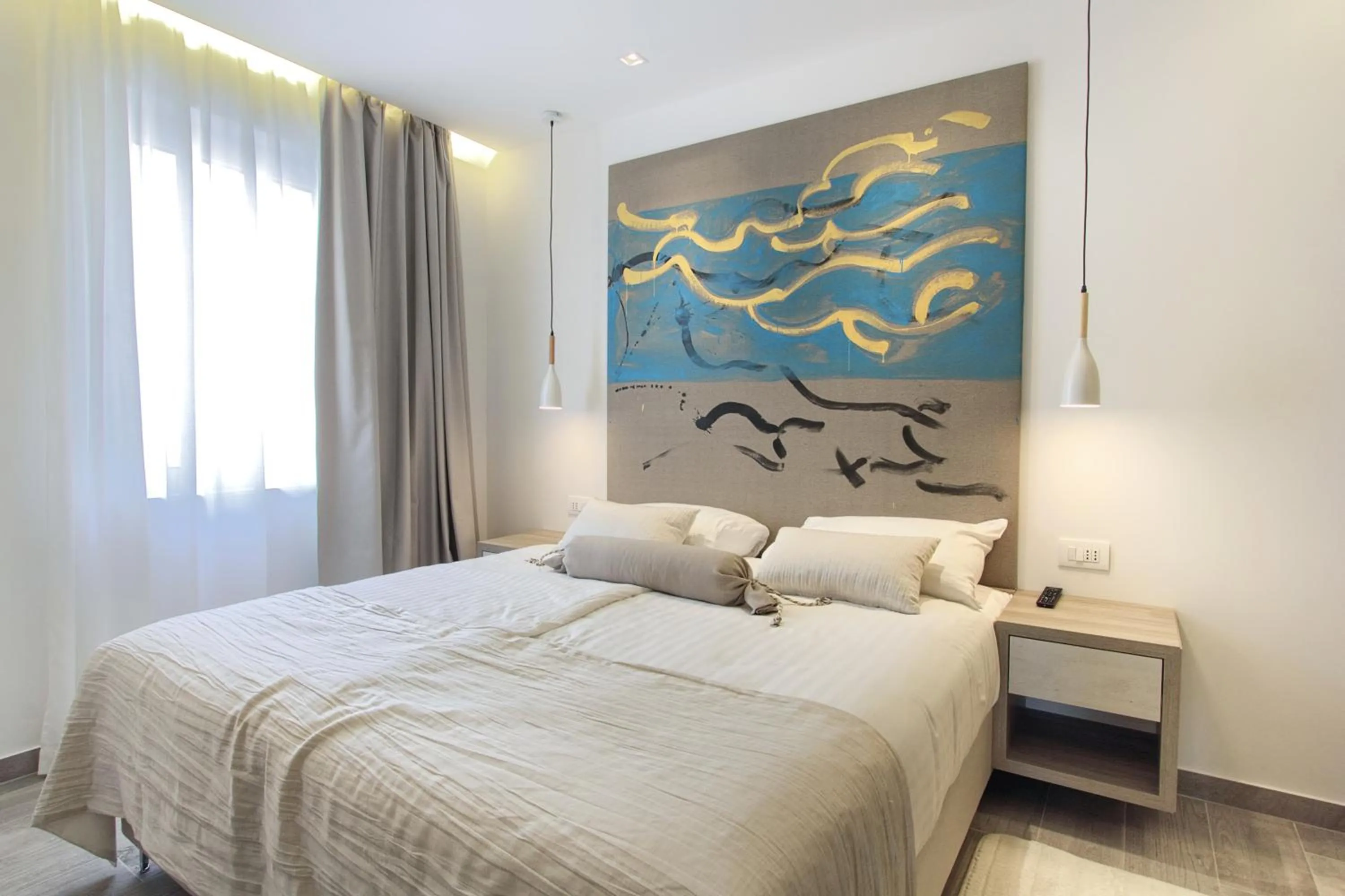 Bed in Kalamota Beach House