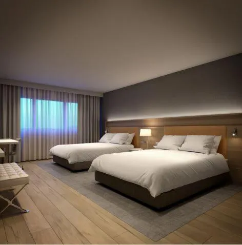 Bed in Radisson Hotel Cedar Rapids