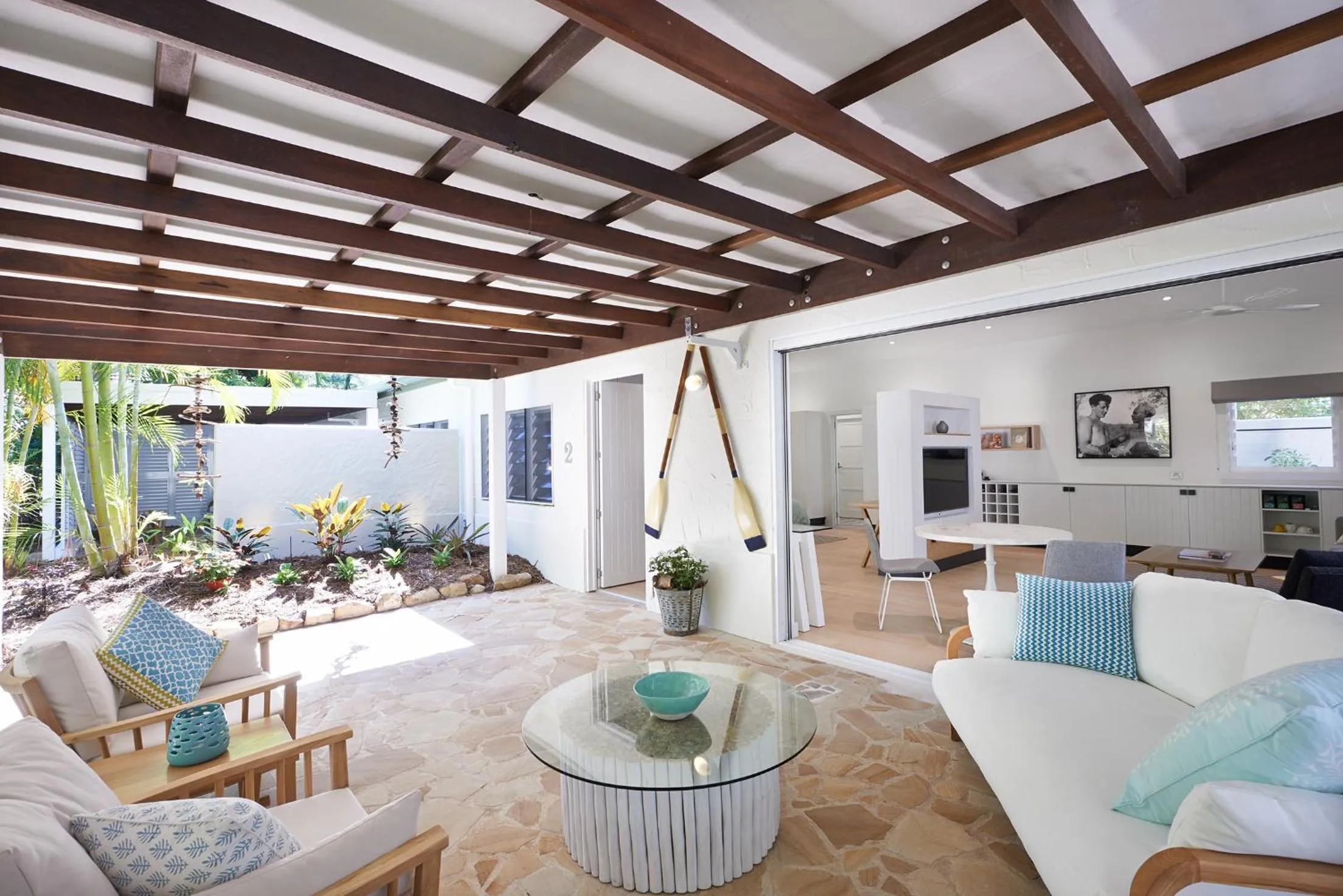 Patio in Orpheus Island Lodge