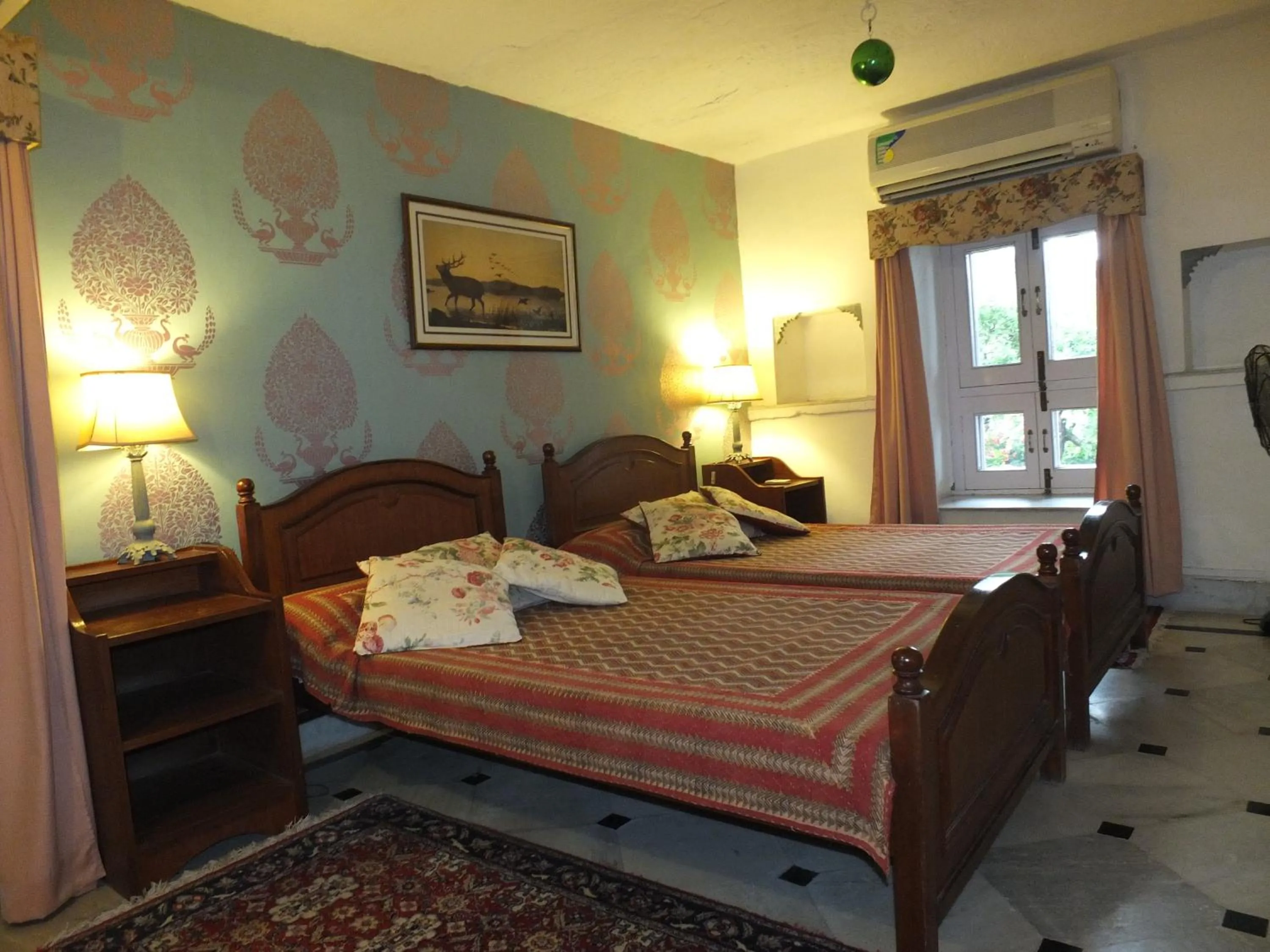 Bed in Udai Bilas Palace