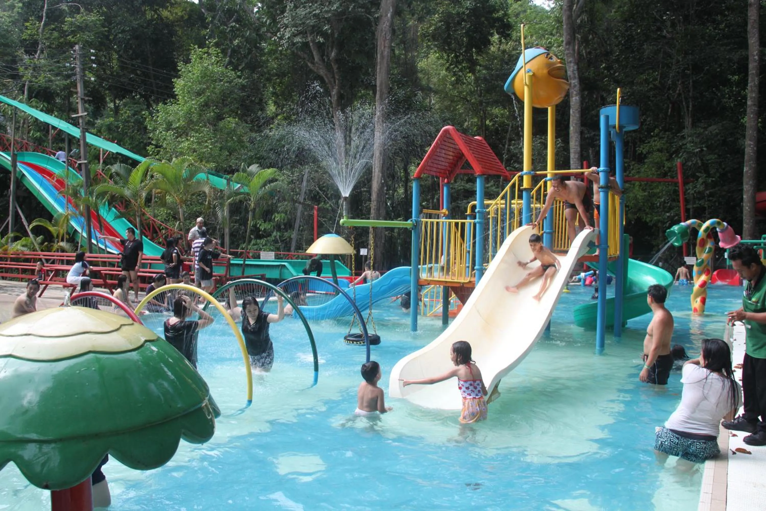 Aqua park in Borneo Tropical Rainforest Resort