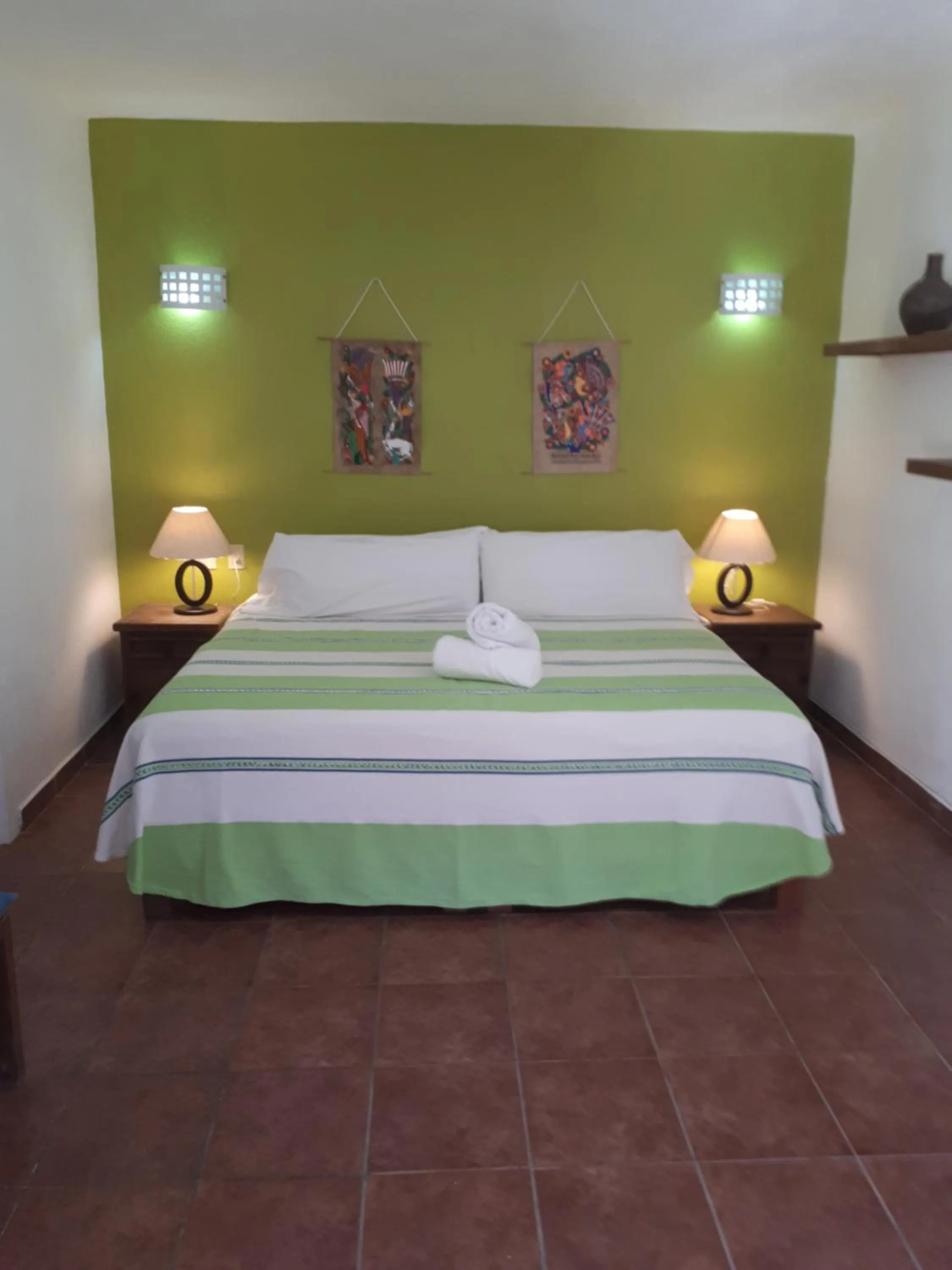 Bed in La Vivienda Villa