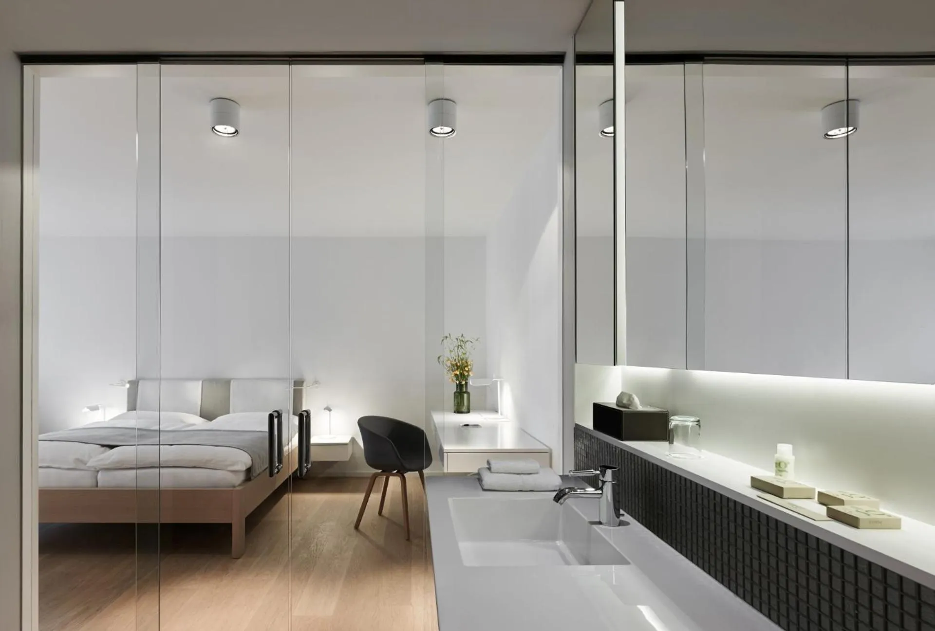 Bathroom, Bed in Margarethenhof am Tegernsee