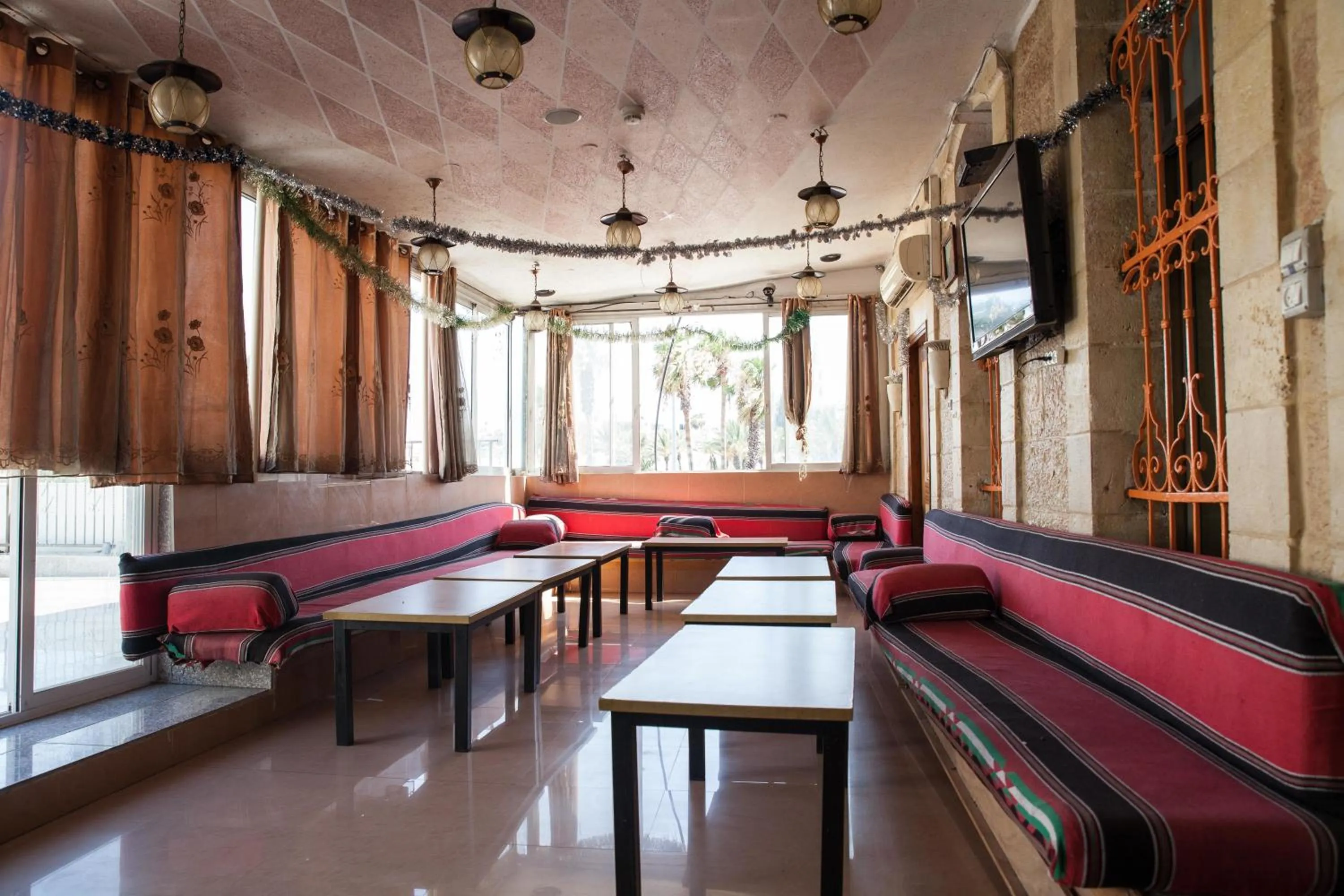 Living room in Palm Hostel