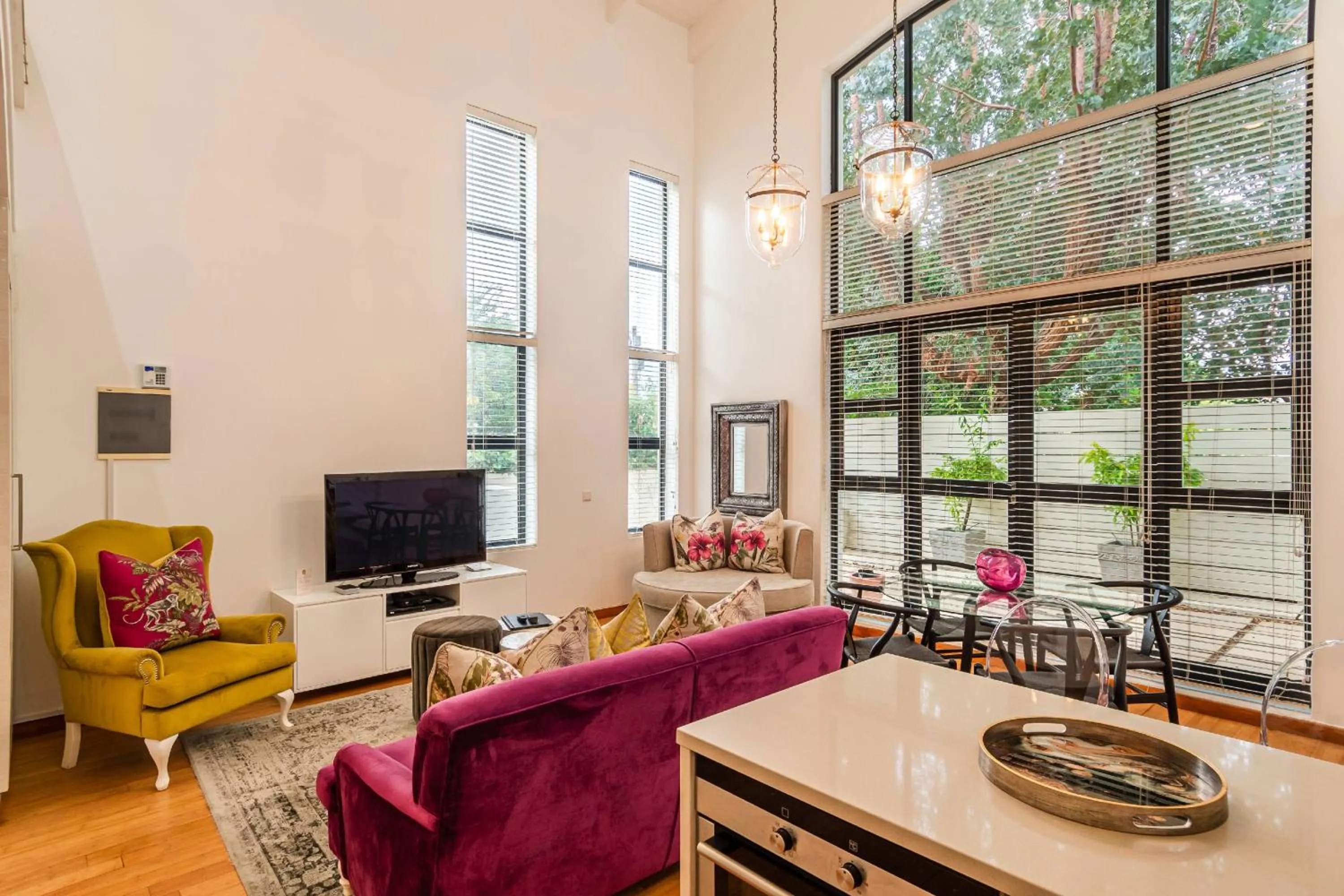 Living room in The Ivy Apartments Franschhoek