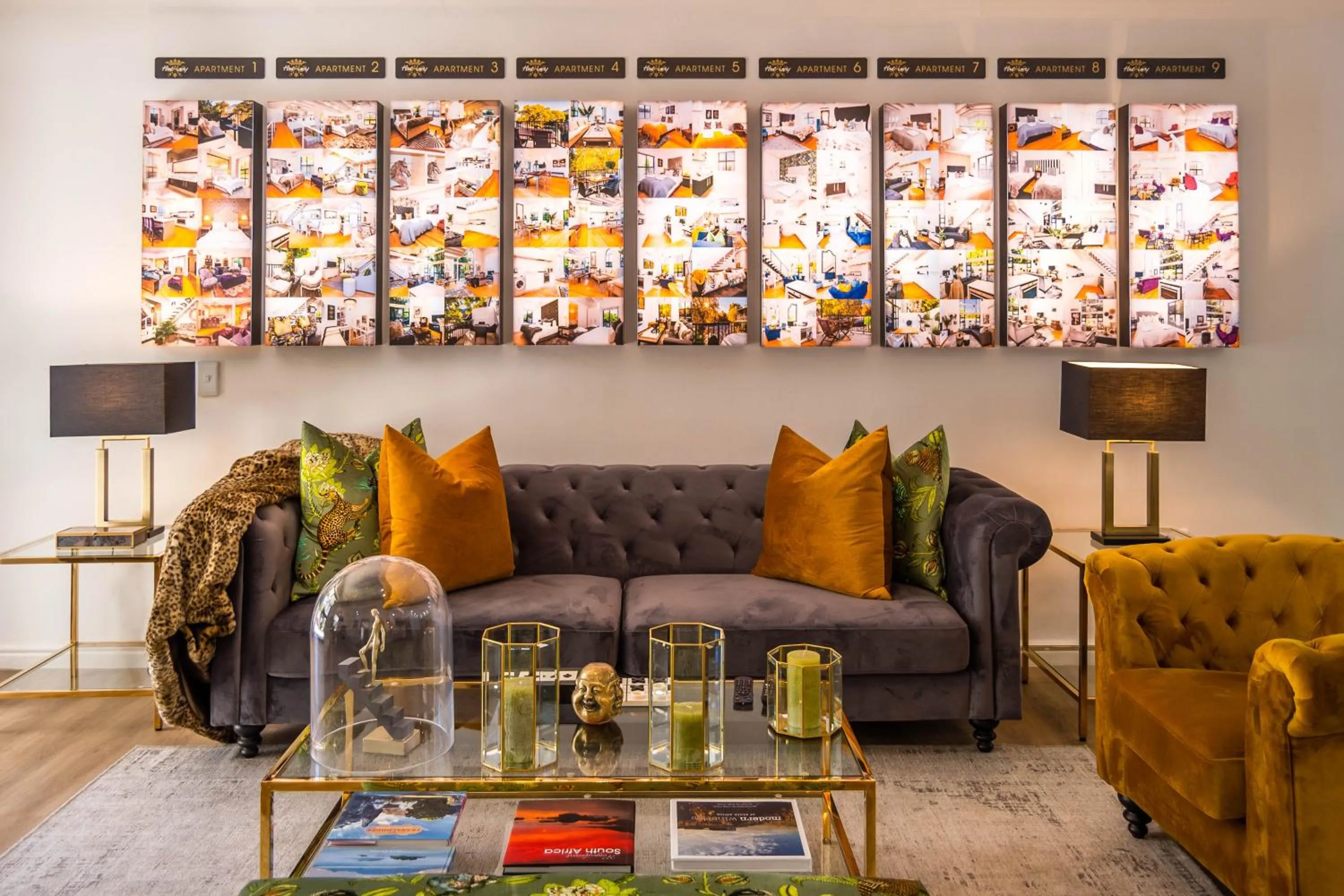 Communal lounge/ TV room in The Ivy Apartments Franschhoek