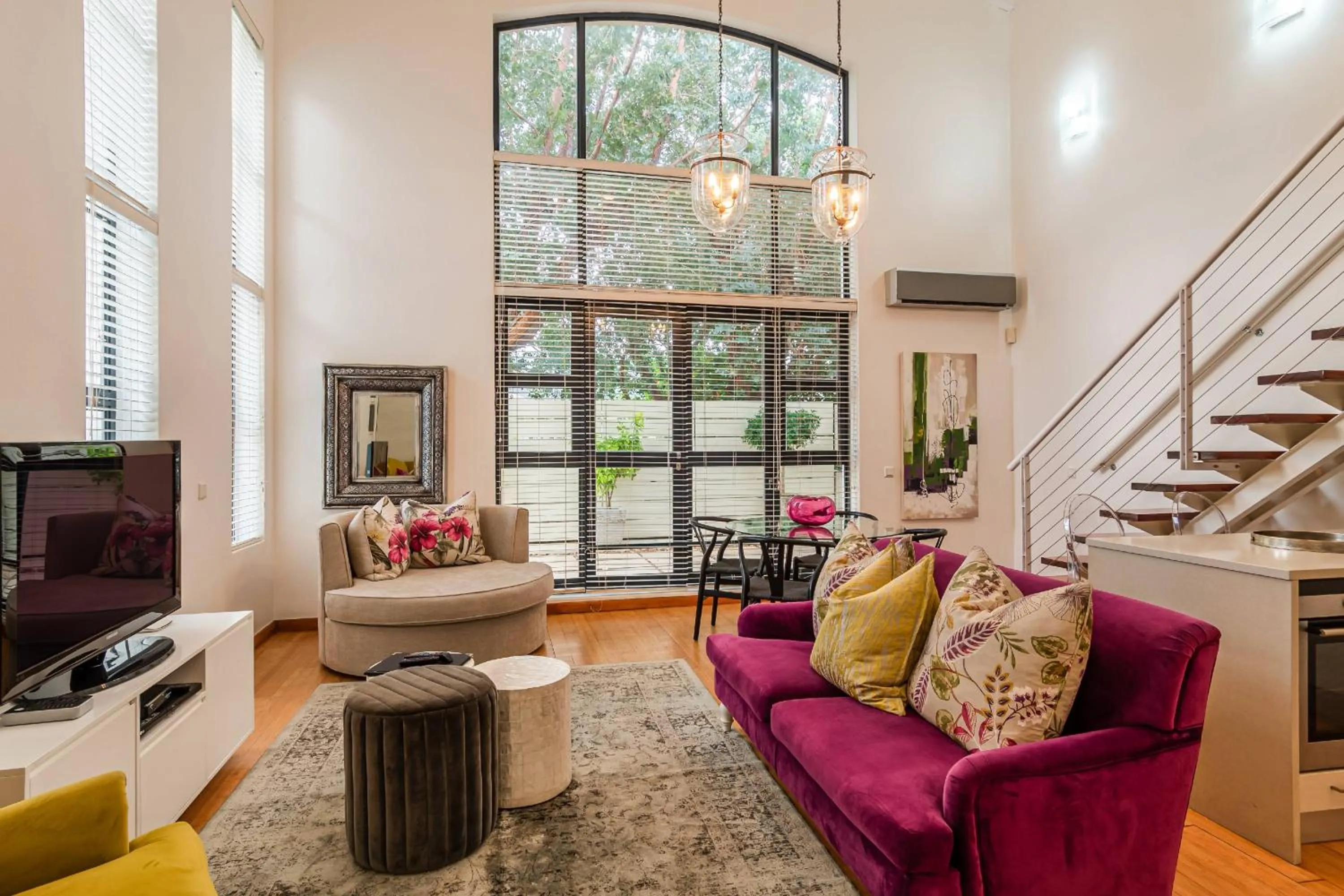 Living room in The Ivy Apartments Franschhoek