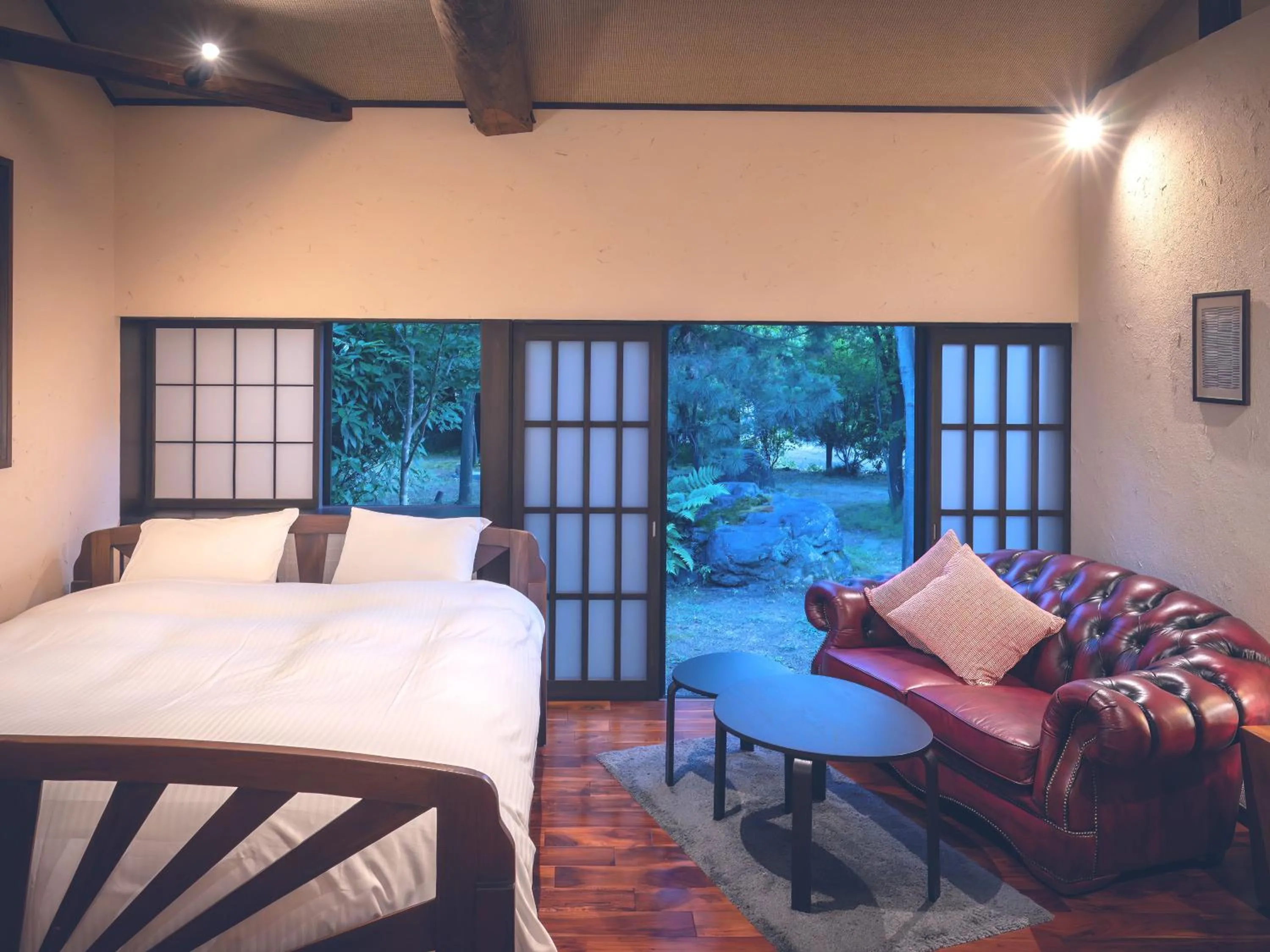 Bed in Machiya Hotel oyado baison