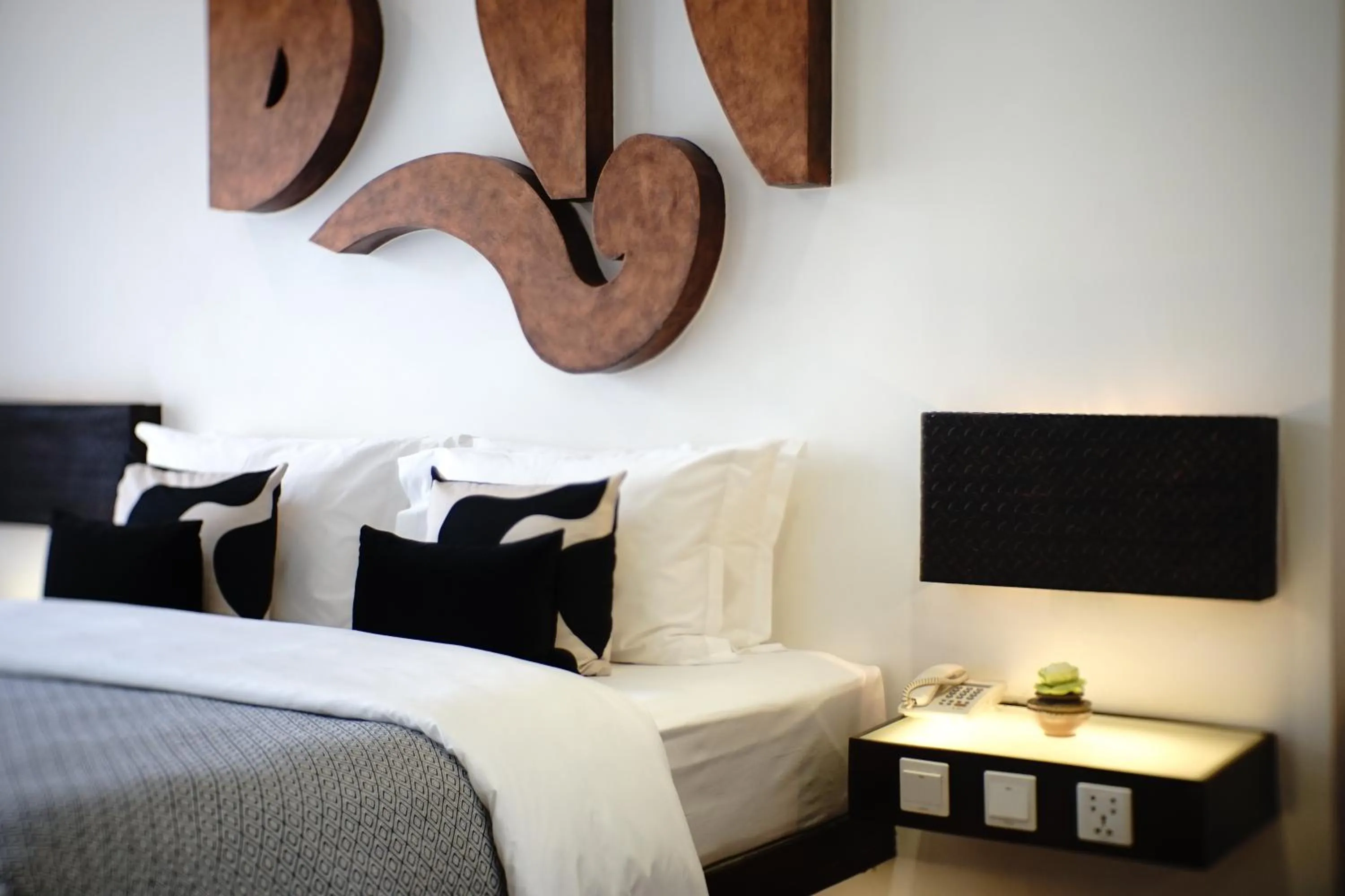 Bed in Golden Temple Villa