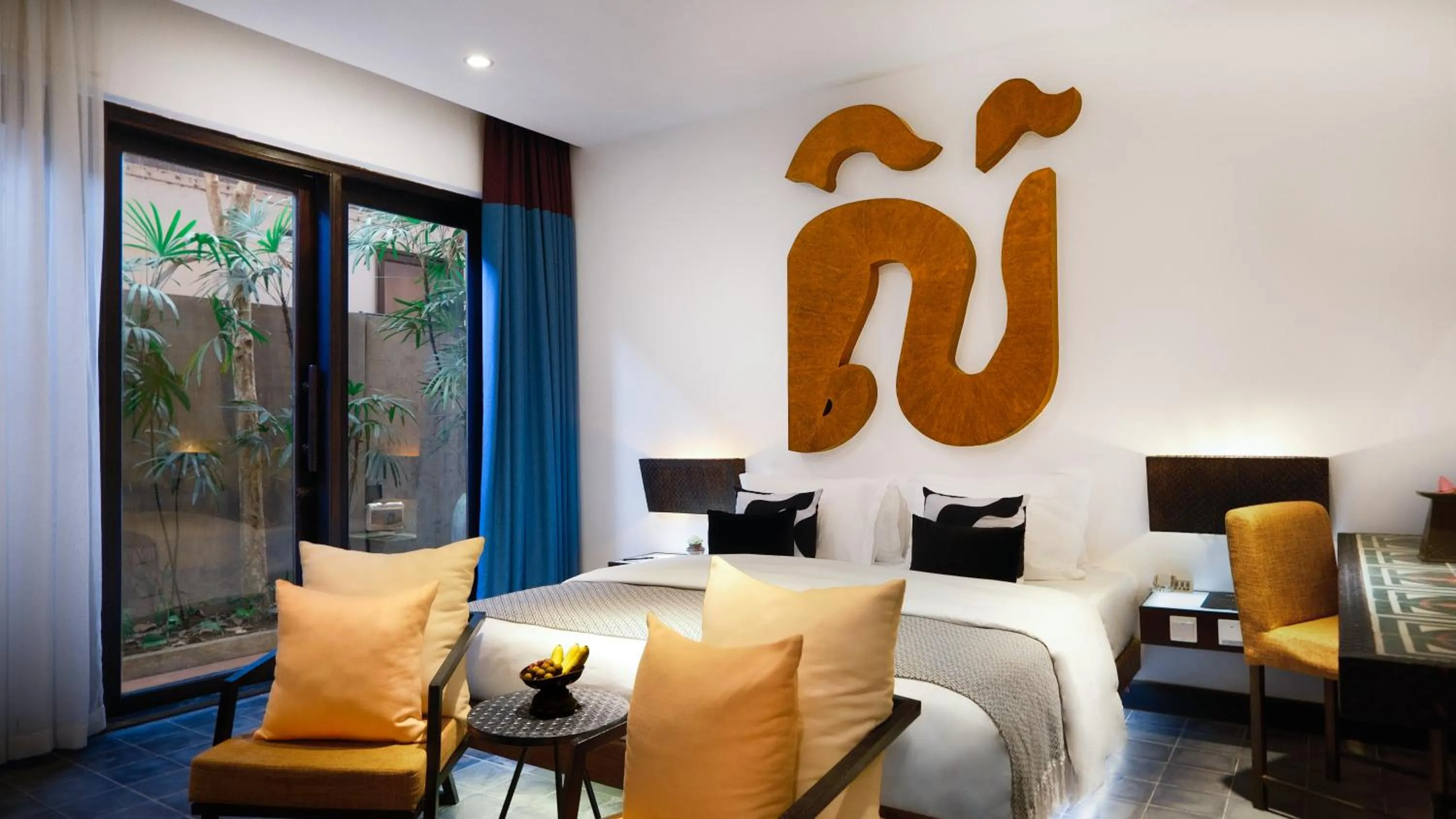 Bed in Golden Temple Villa