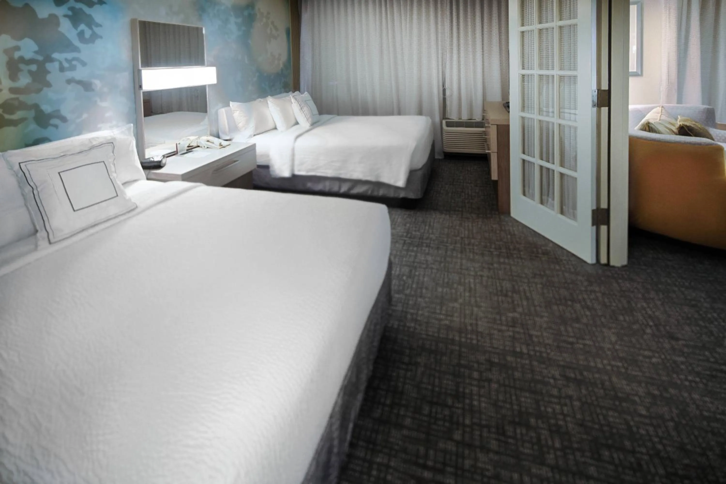 Suite with Two Double Beds and Sofa Bed in Courtyard by Marriott Dallas DFW Airport North/Irving