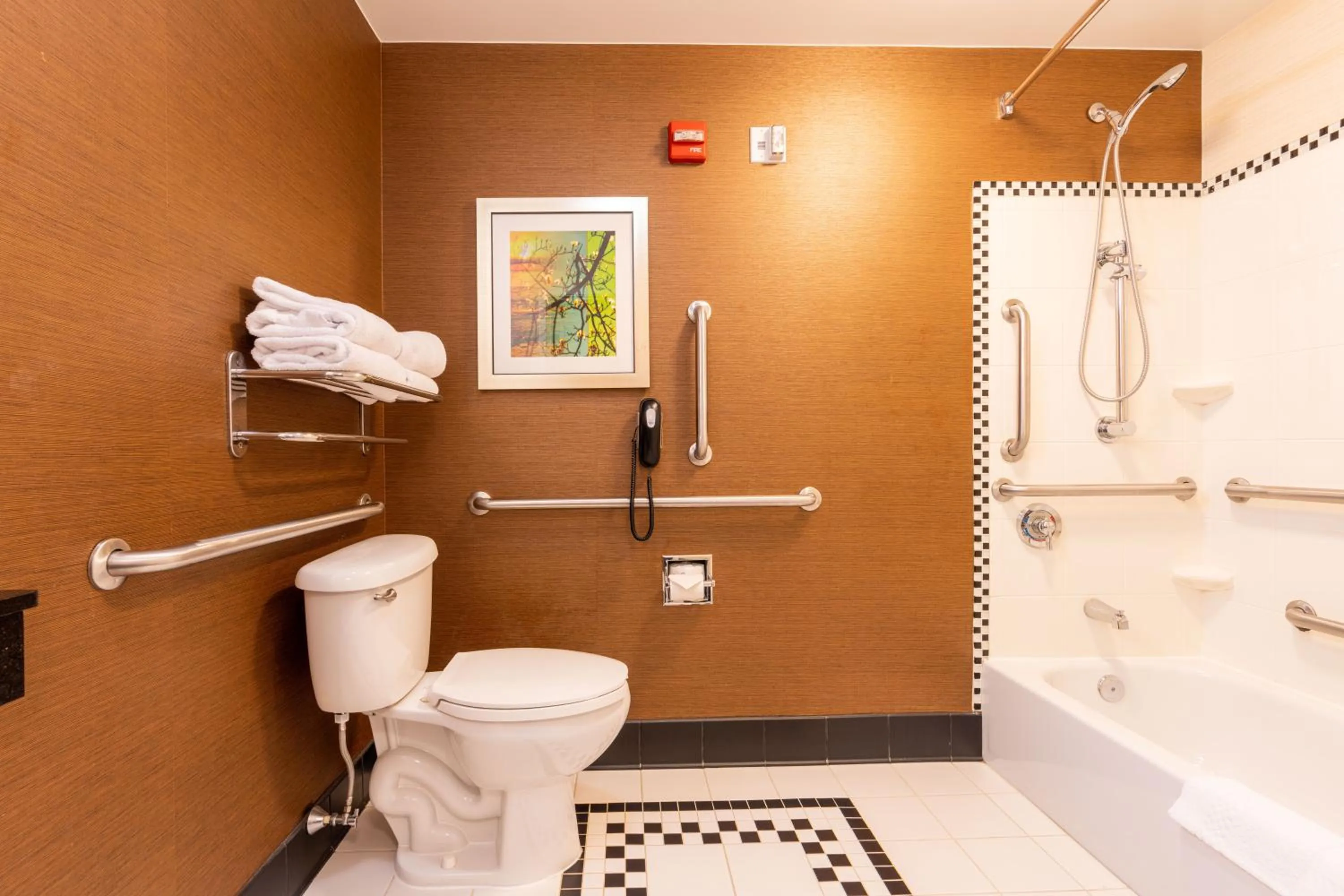 Shower in Fairfield Inn & Suites by Marriott Carlisle