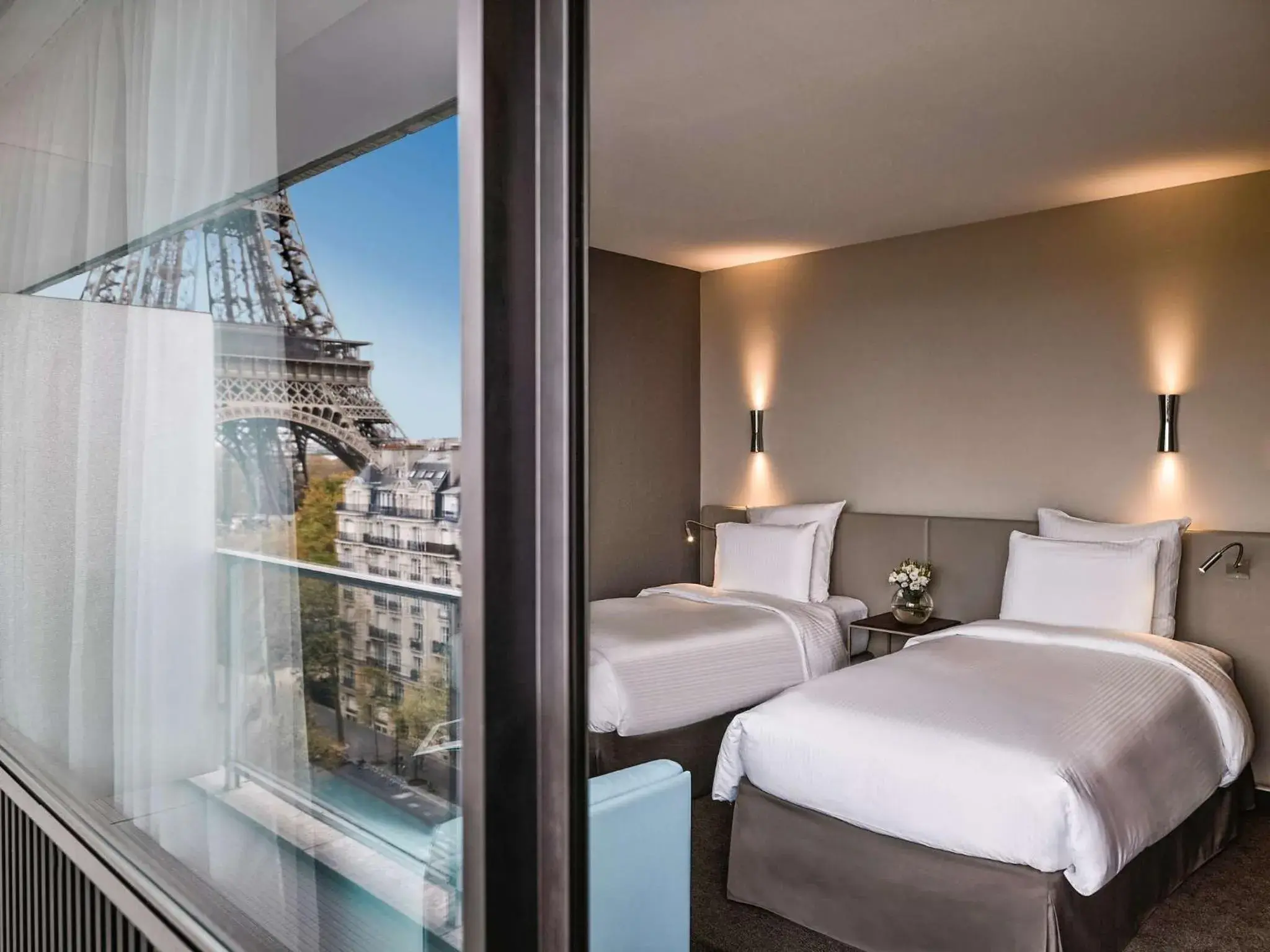 Deluxe Twin Room with Sofa, Balcony and Eiffel Tower View in Pullman Paris Tour Eiffel Deluxe Twin Room with Sofa, Balcony and Eiffel Tower View in Pullman Paris Tour Eiffel