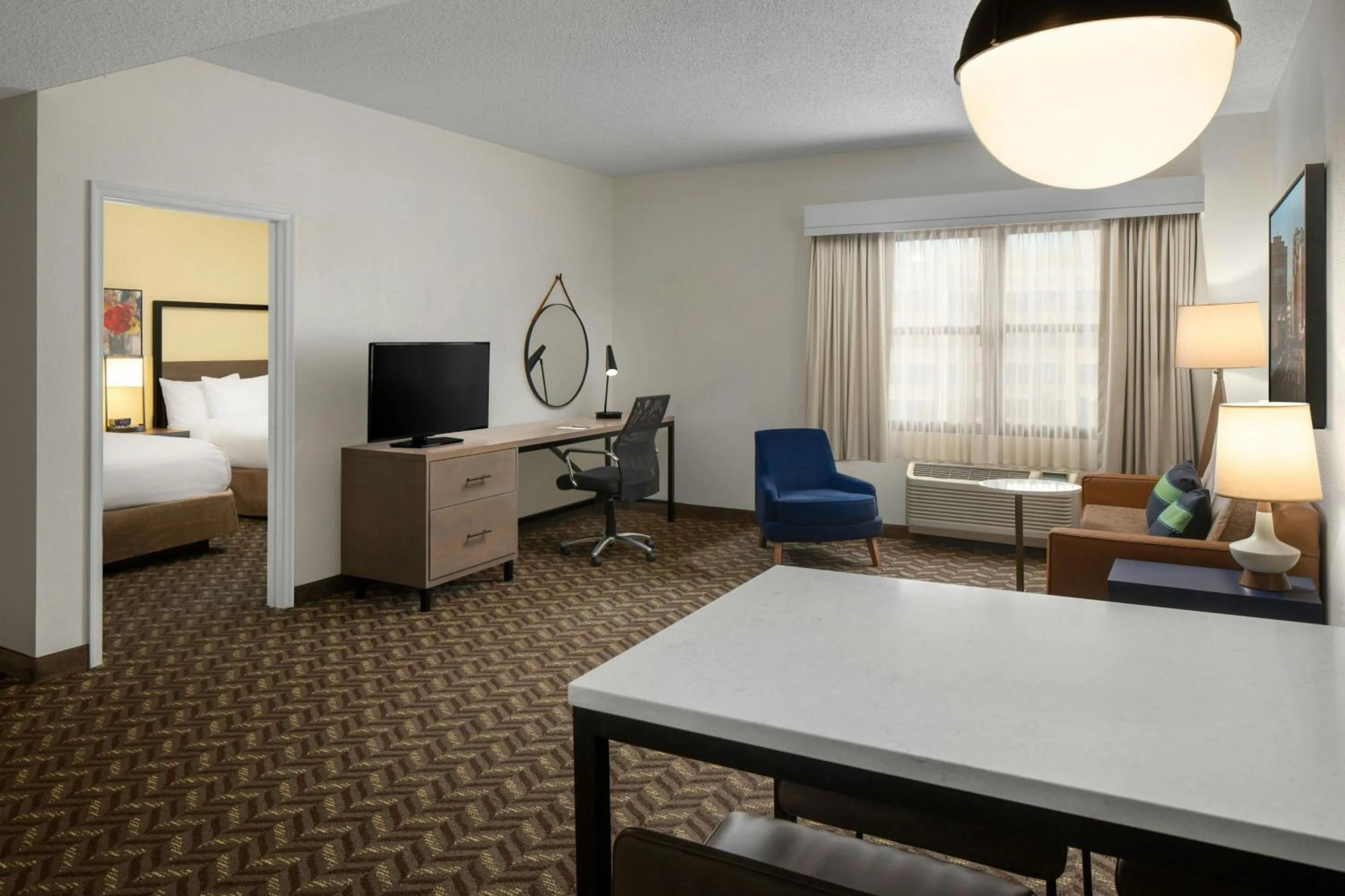 Living room, Bed in Residence Inn New Rochelle
