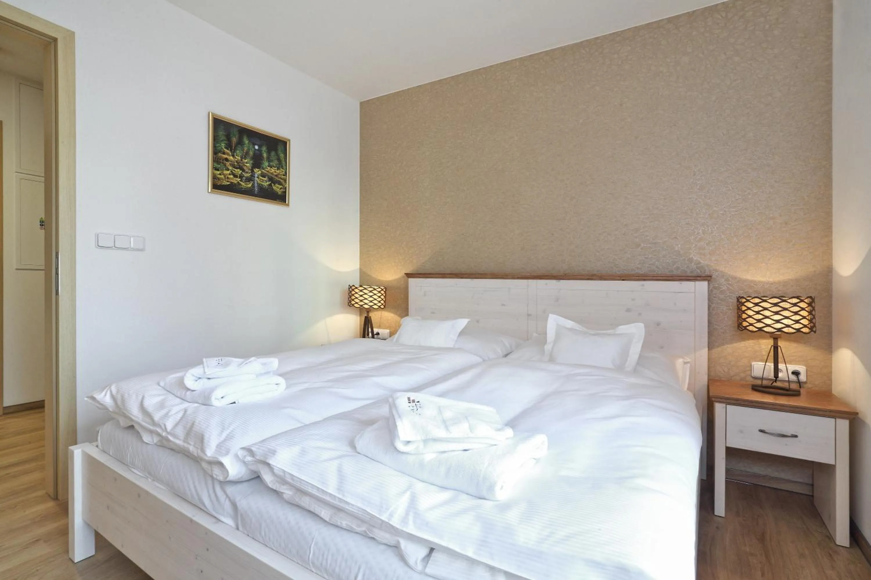 Bedroom, Bed in Apartmány Terasy Café