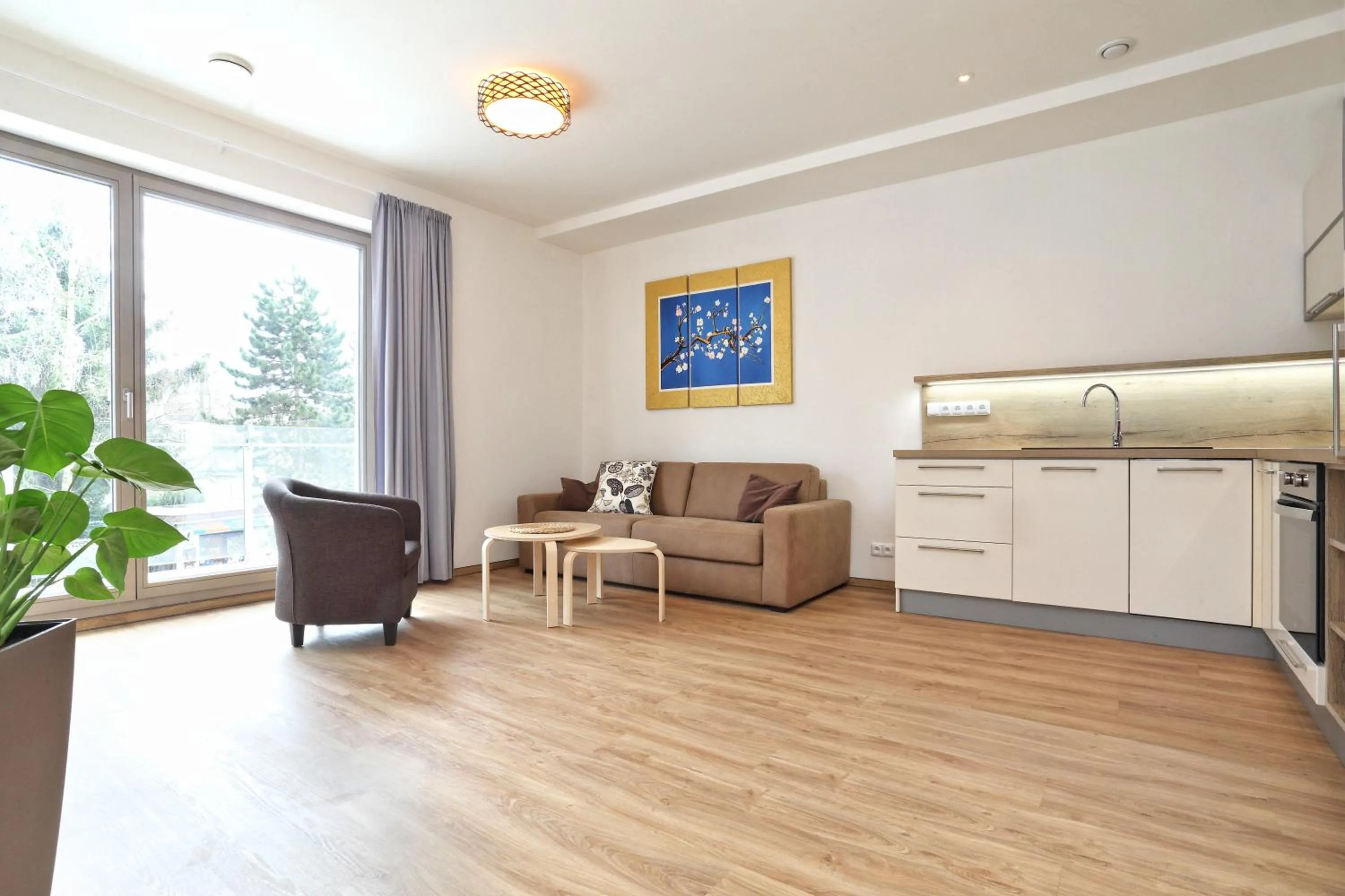 Kitchen or kitchenette in Apartmány Terasy Café