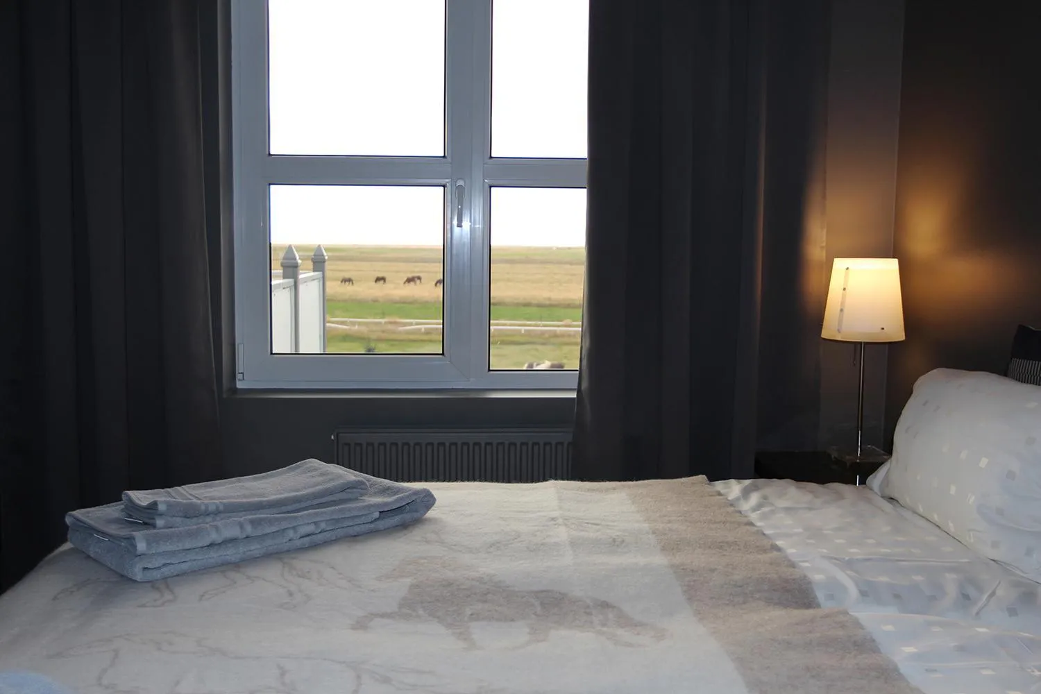 View (from property/room), Bed in Ármót Guesthouse