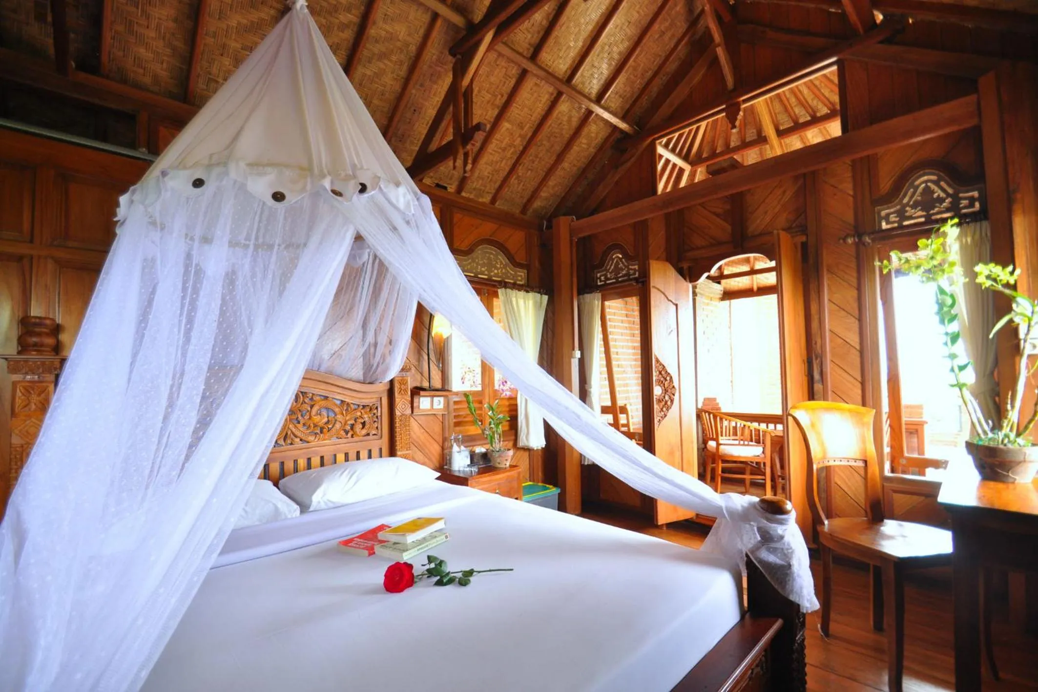 Bedroom, Bed in Puri Lumbung Cottages Restaurant & Spa Munduk