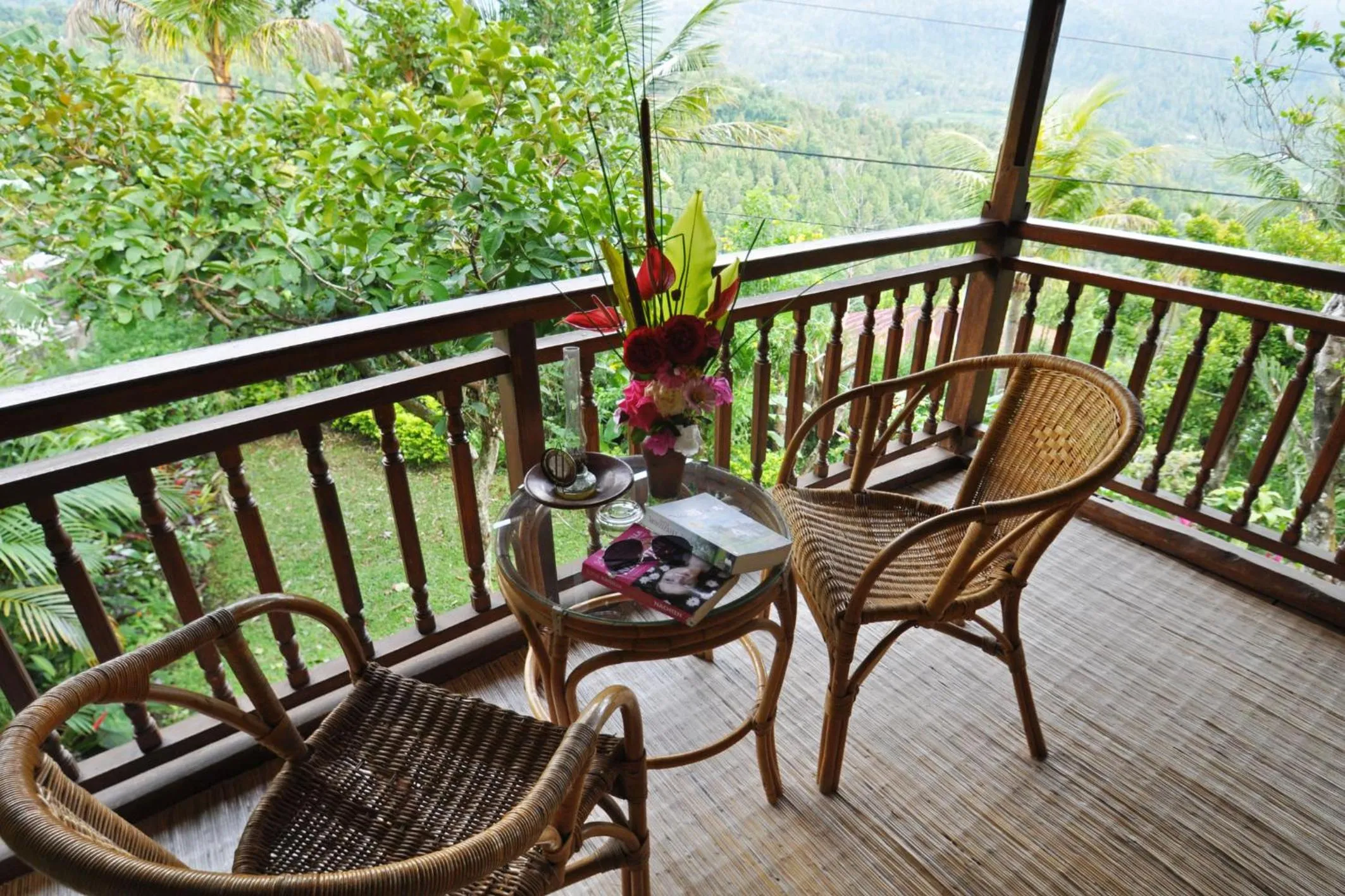 Balcony/Terrace in Puri Lumbung Cottages Restaurant & Spa Munduk