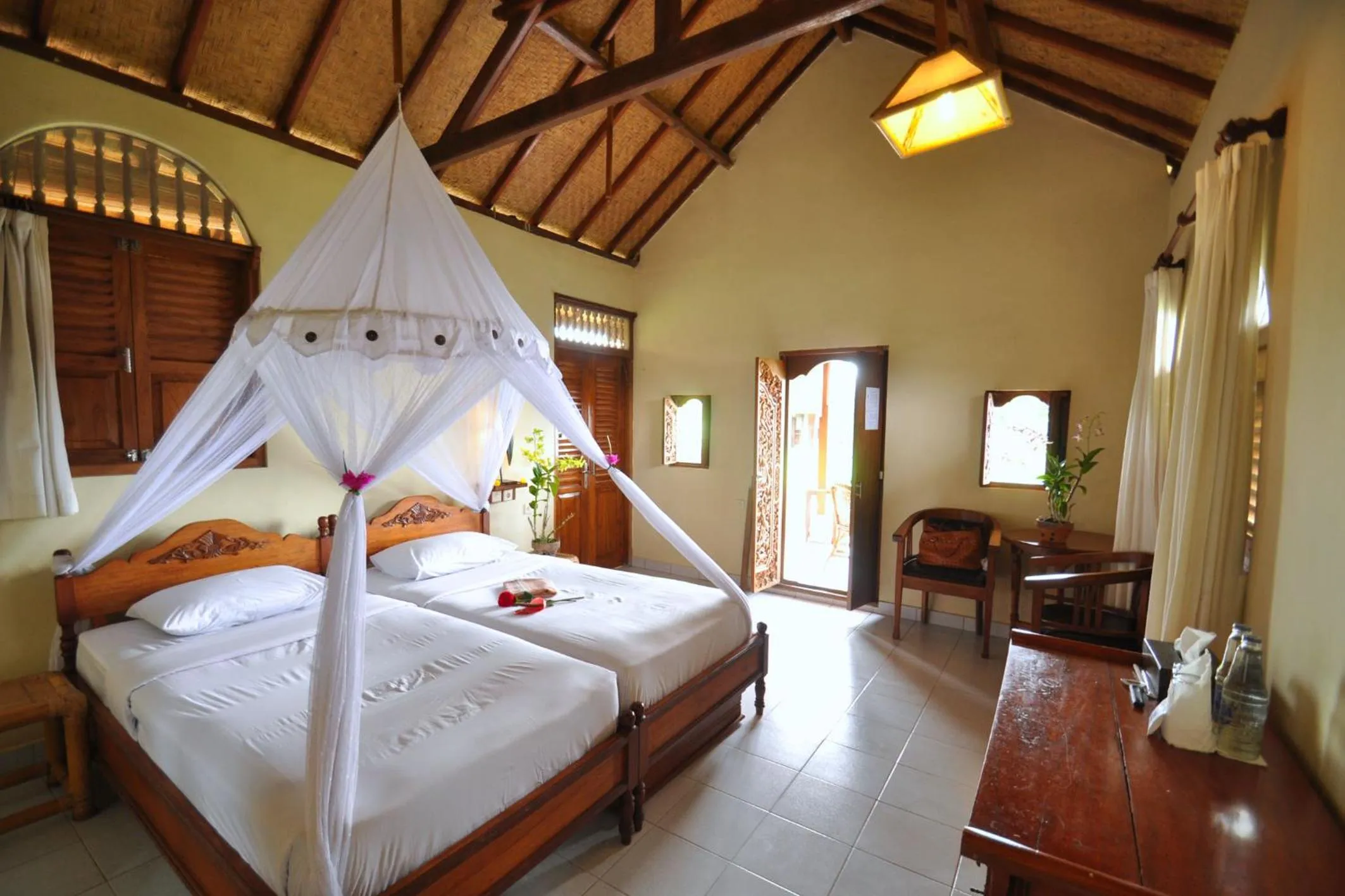 Bedroom, Bed in Puri Lumbung Cottages Restaurant & Spa Munduk