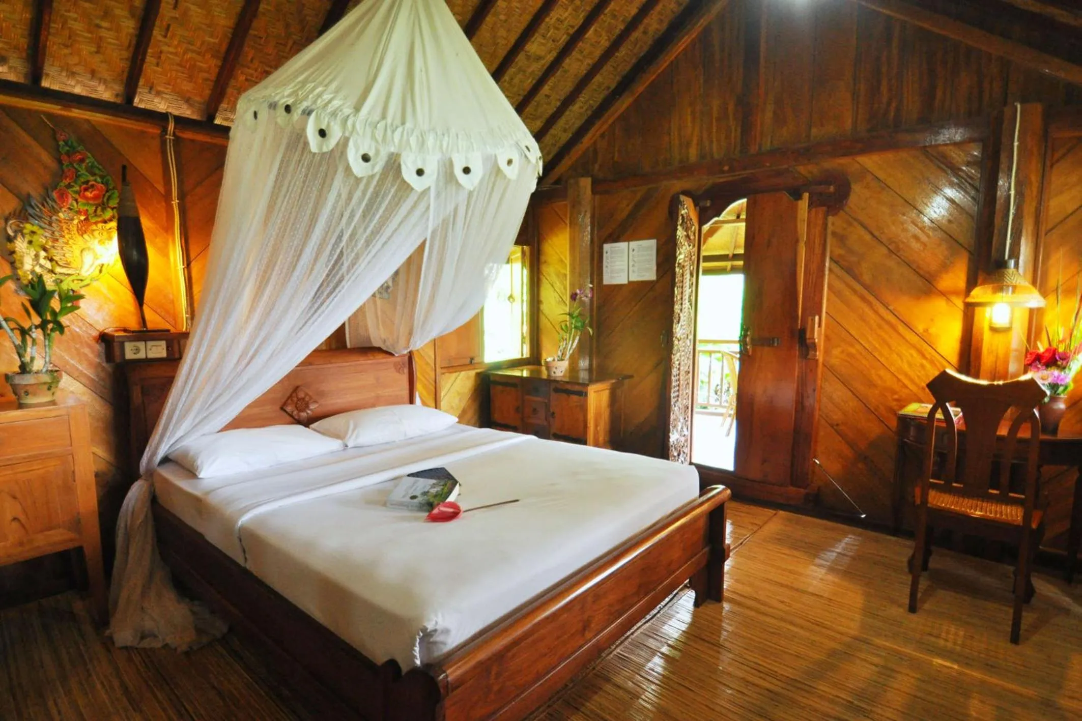 Bedroom, Bed in Puri Lumbung Cottages Restaurant & Spa Munduk