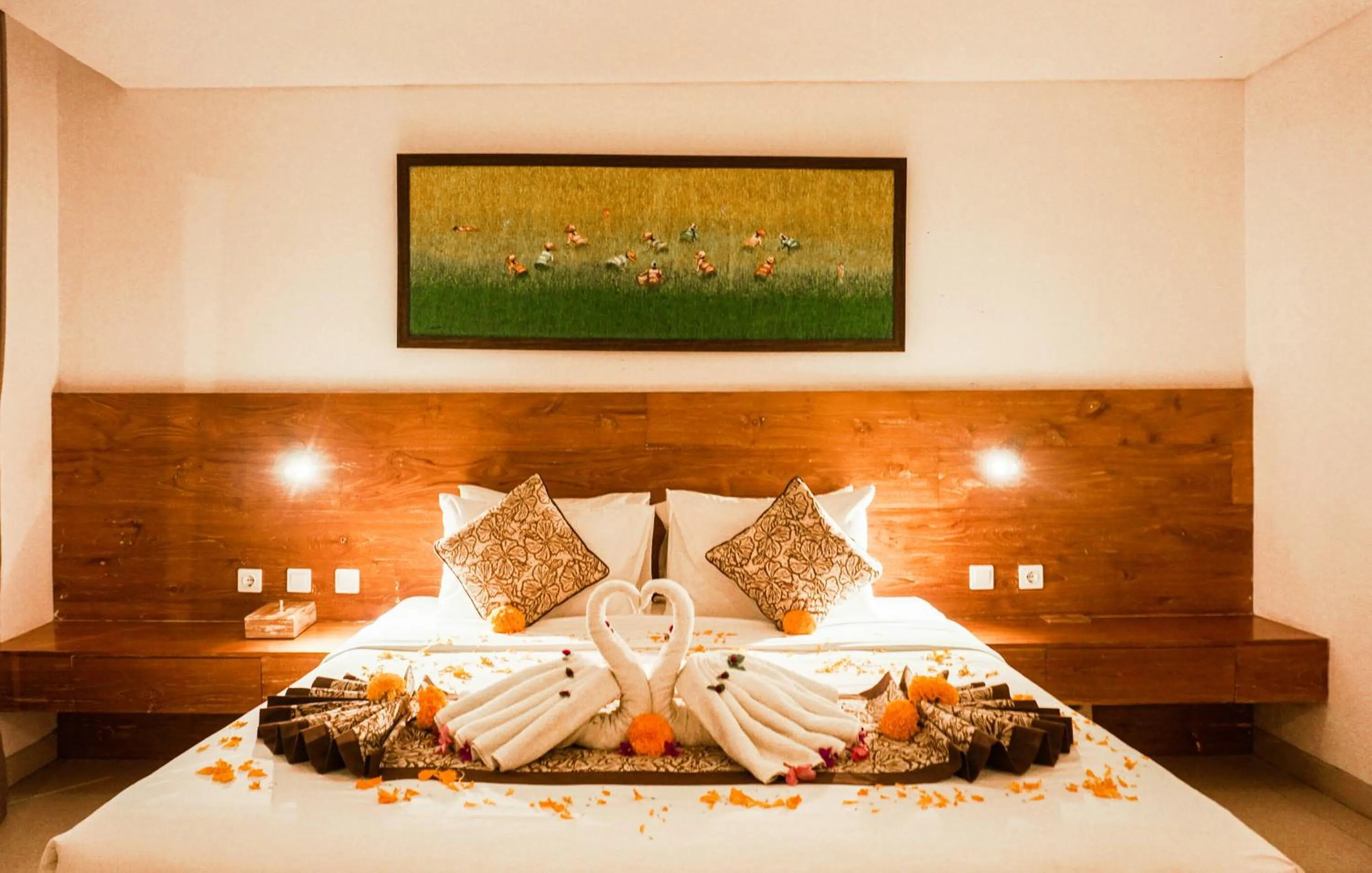 Bed in Garden View Ubud