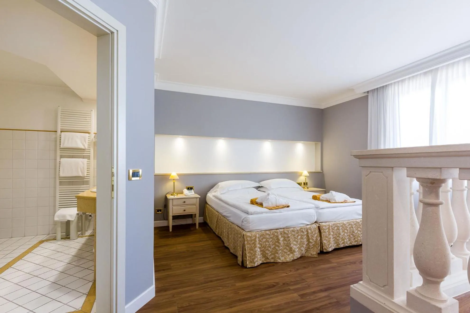 Bedroom, Bed in Hotel Terme Leonardo