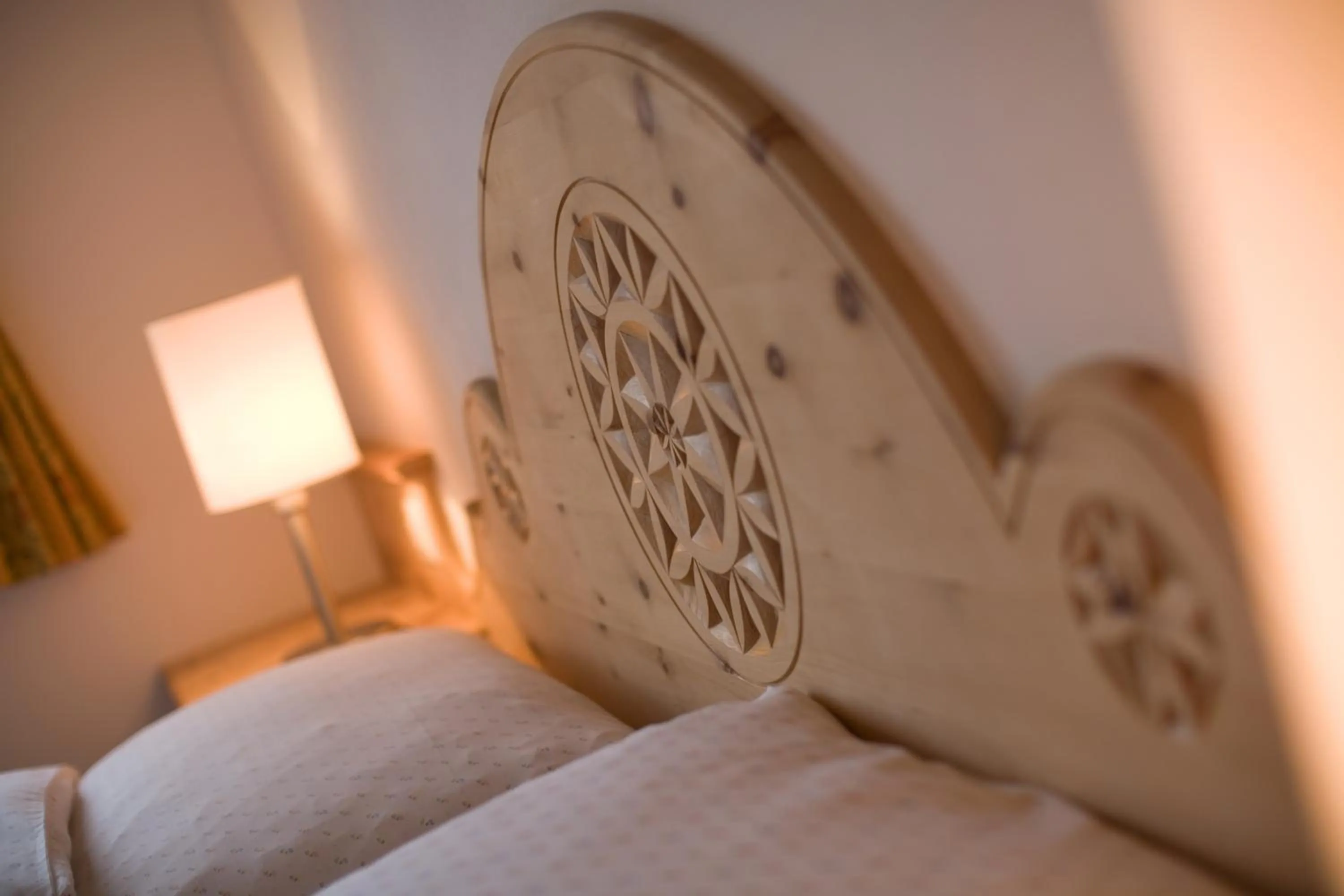 Bed in Hotel Seraina