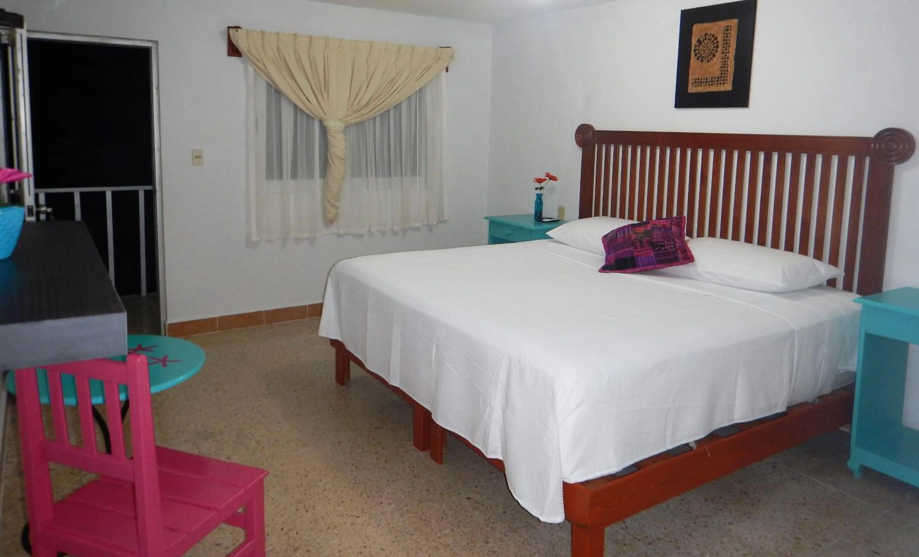 Bed in Blue Coconut Cancun Hotel