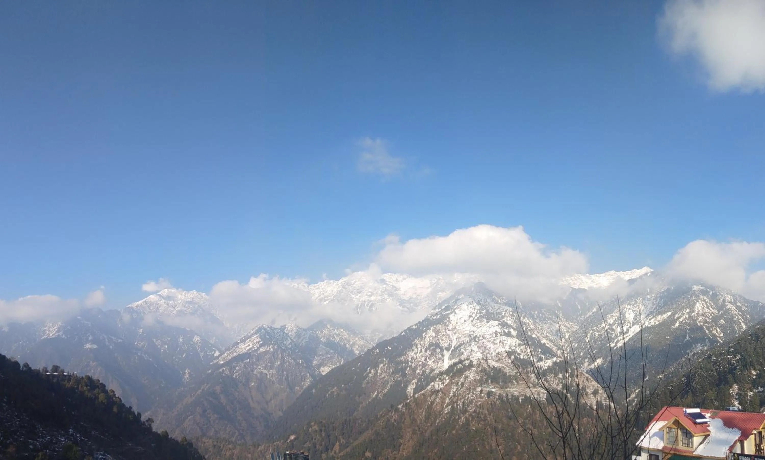 Mountain view in Hotel Victoriya Palace,Mcleod Ganj