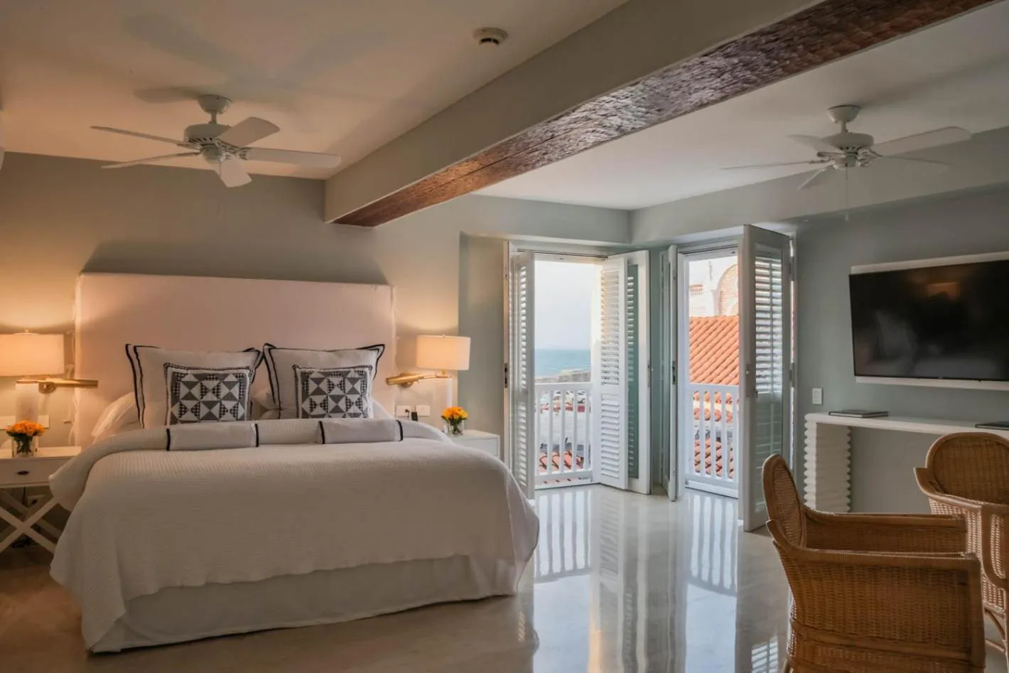 Bed in Casa La Merced by Mustique