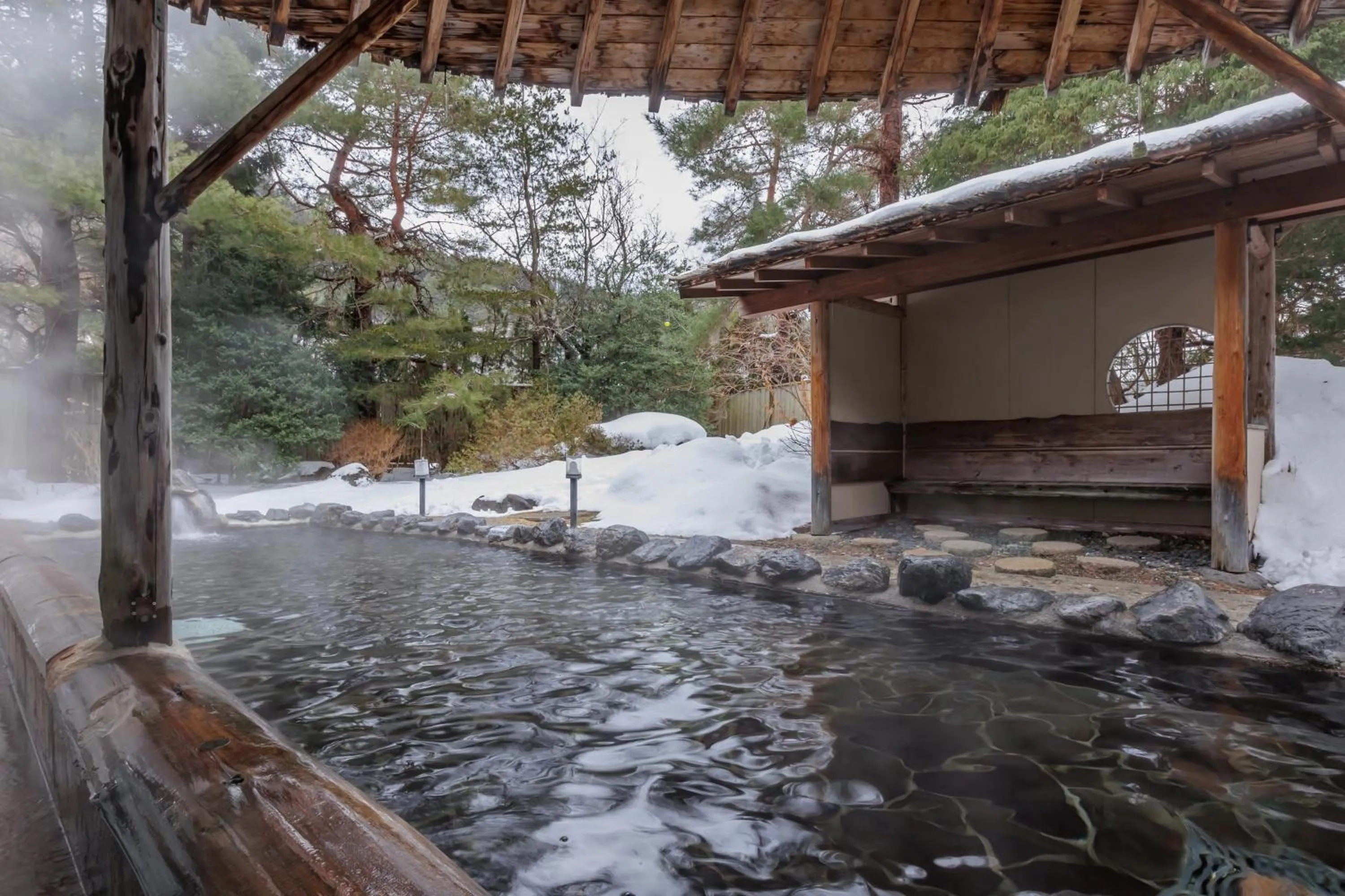 Hot Spring Bath in KAMENOI HOTEL Akita Yuze