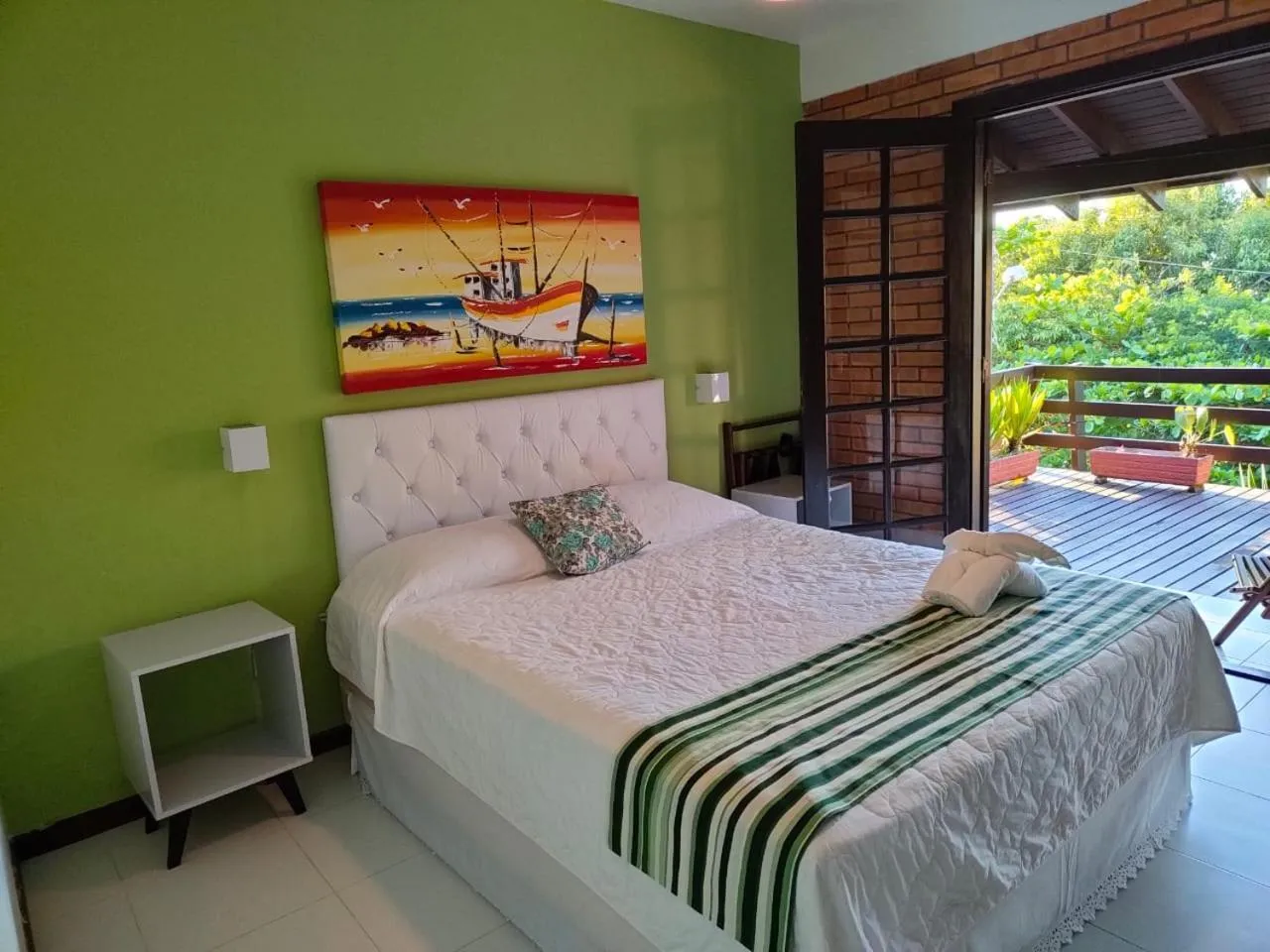 Bed in Pousada Palmeiras