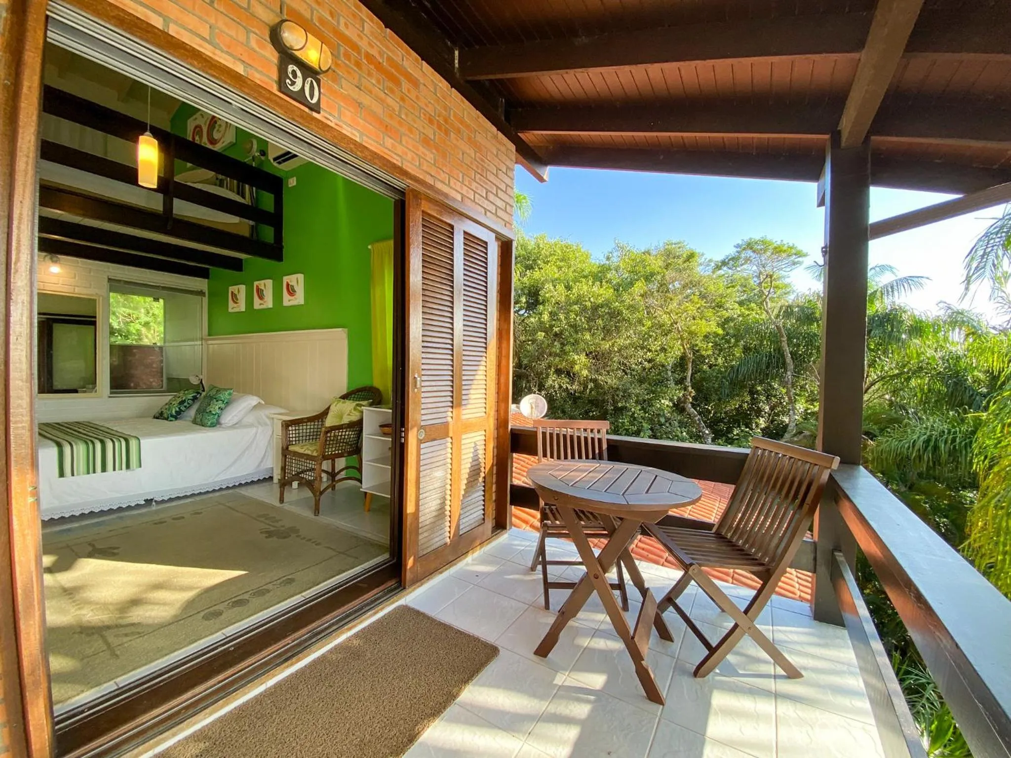 Bed in Pousada Palmeiras