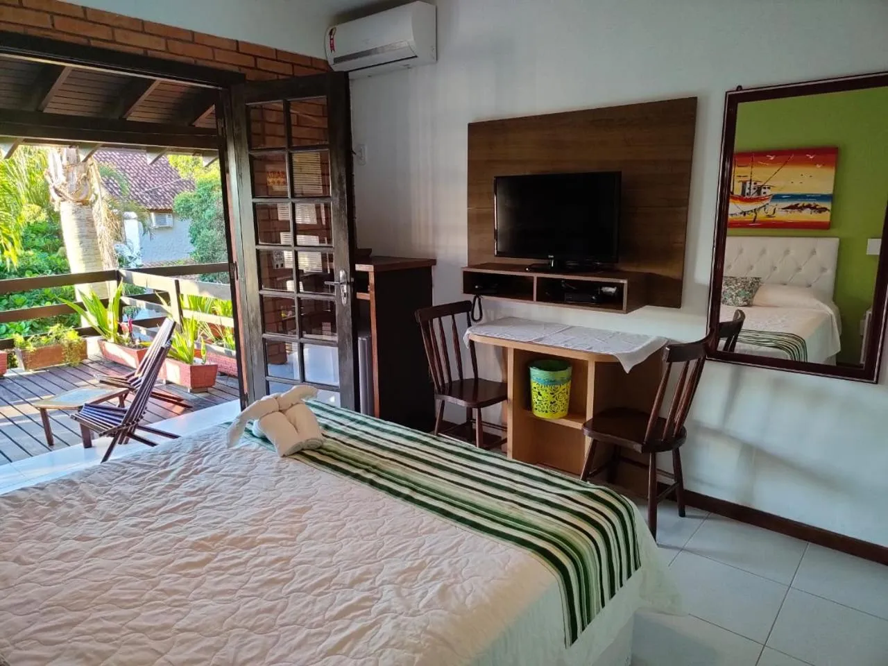 Bed in Pousada Palmeiras