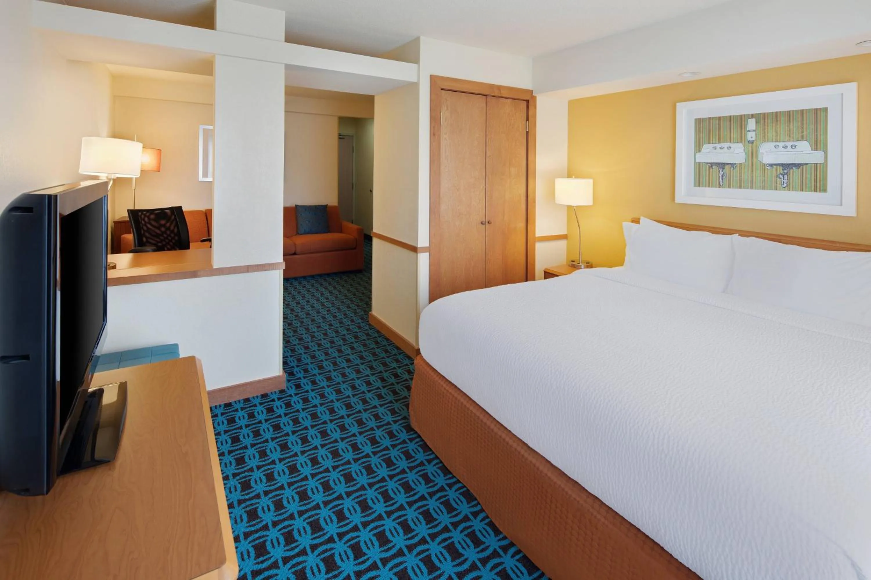 Bedroom, Bed in Fairfield Inn & Suites Indianapolis Airport