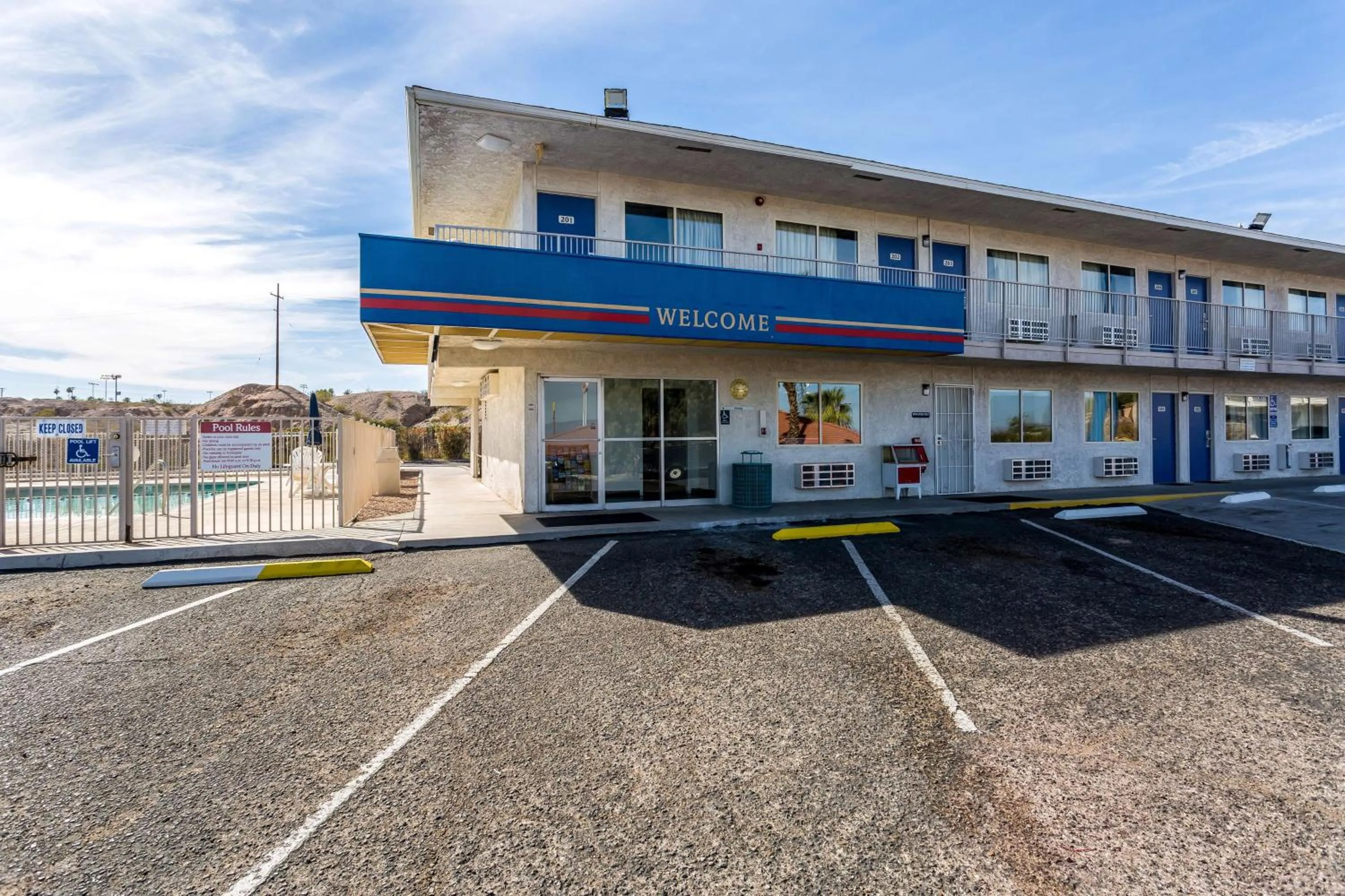 Property building in Motel 6-Needles, CA