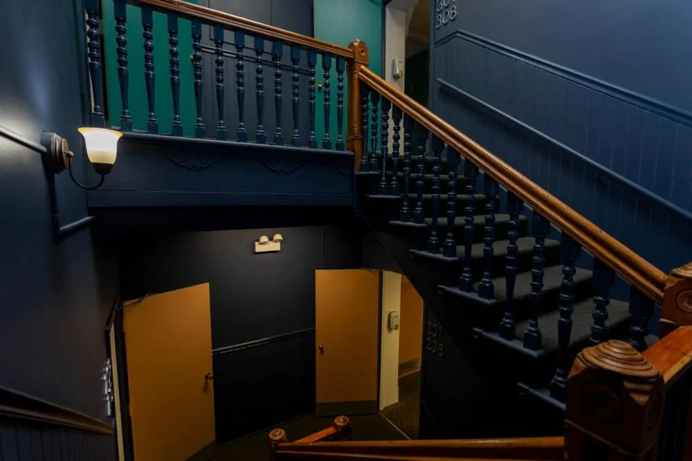 Property building in Chicago Parthenon Hostel