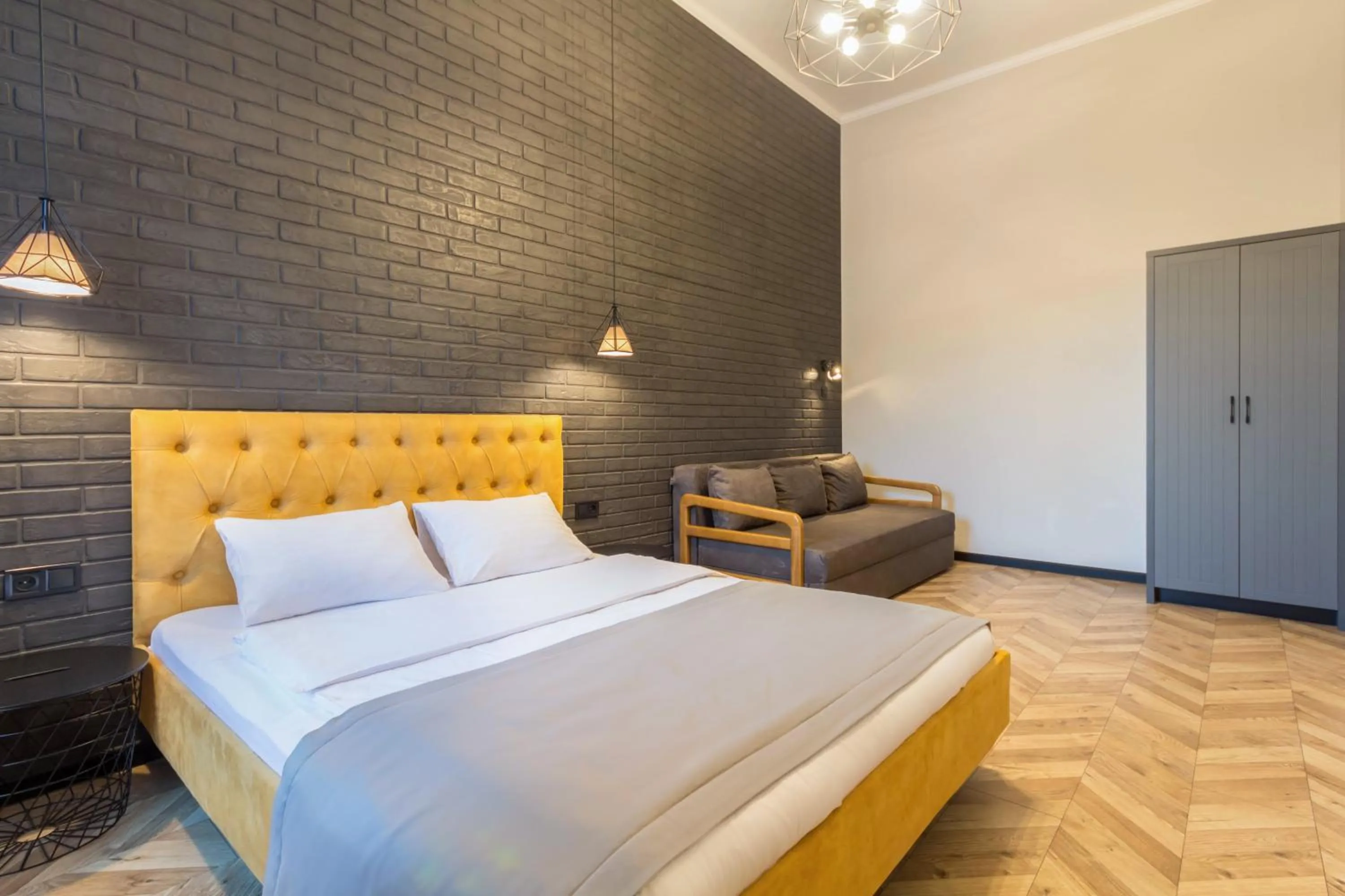 Bed in Idea Design Apart-Hotel Prorizna