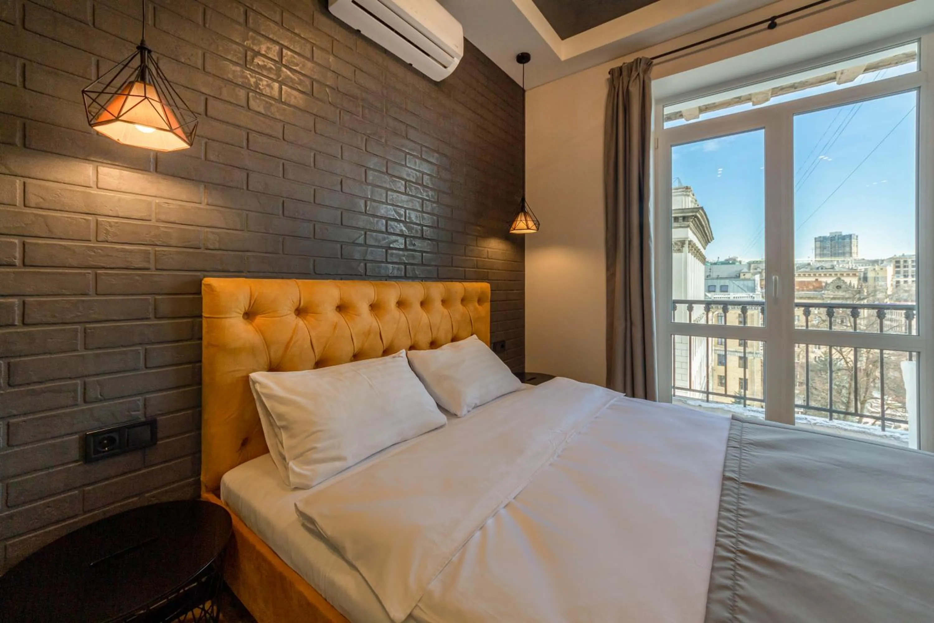 Bed in Idea Design Apart-Hotel Prorizna