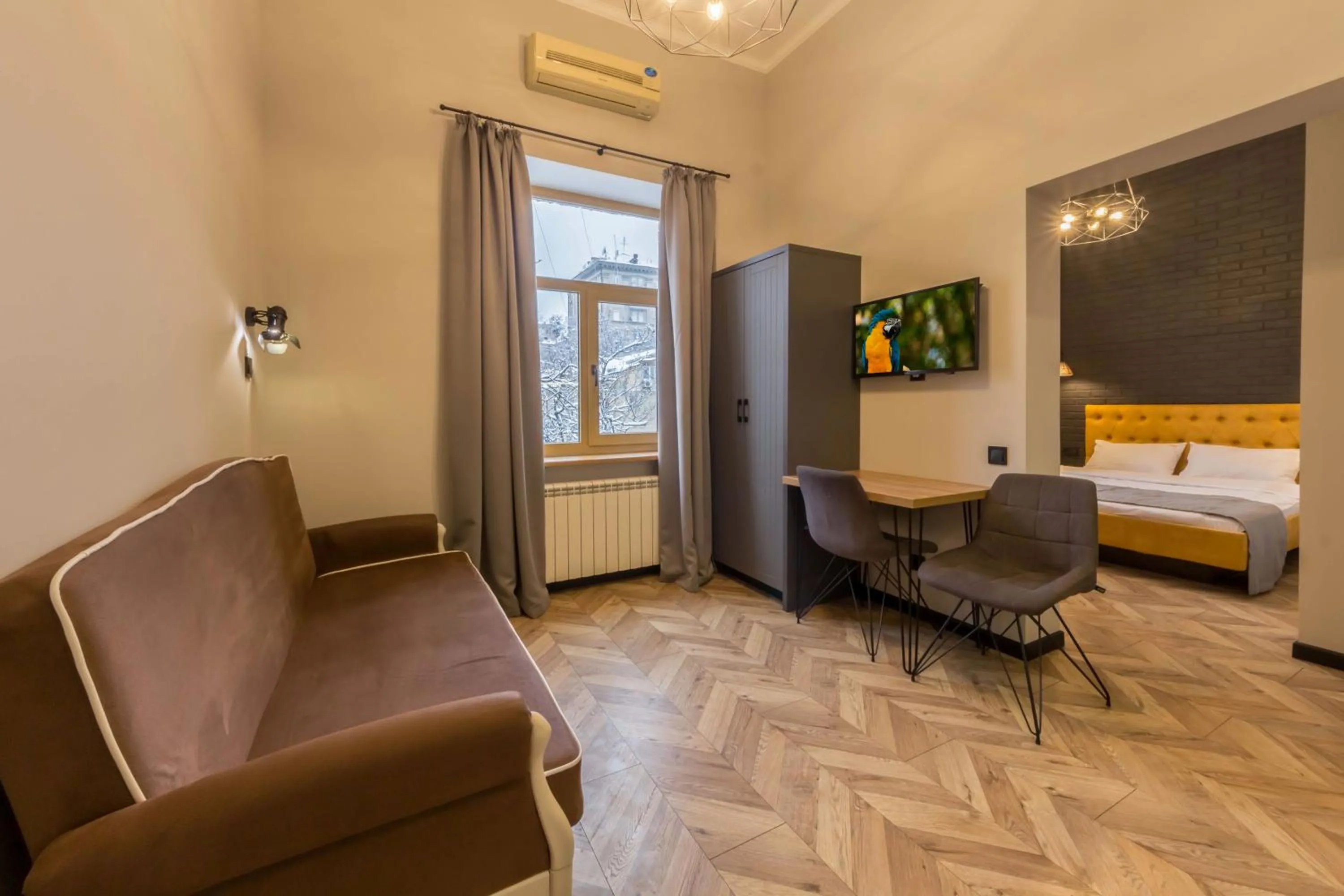 TV and multimedia, Bed in Idea Design Apart-Hotel Prorizna