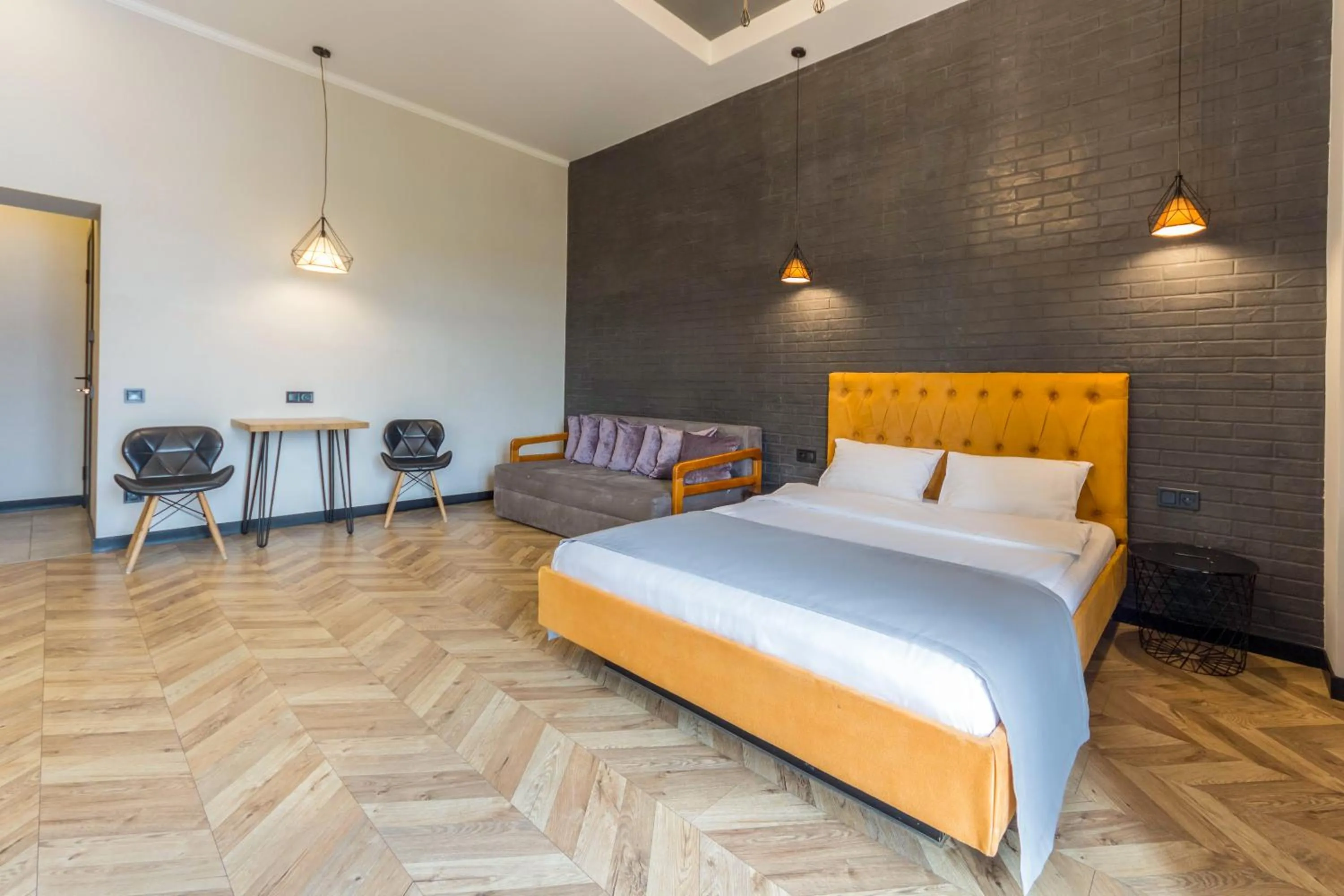 Bed in Idea Design Apart-Hotel Prorizna