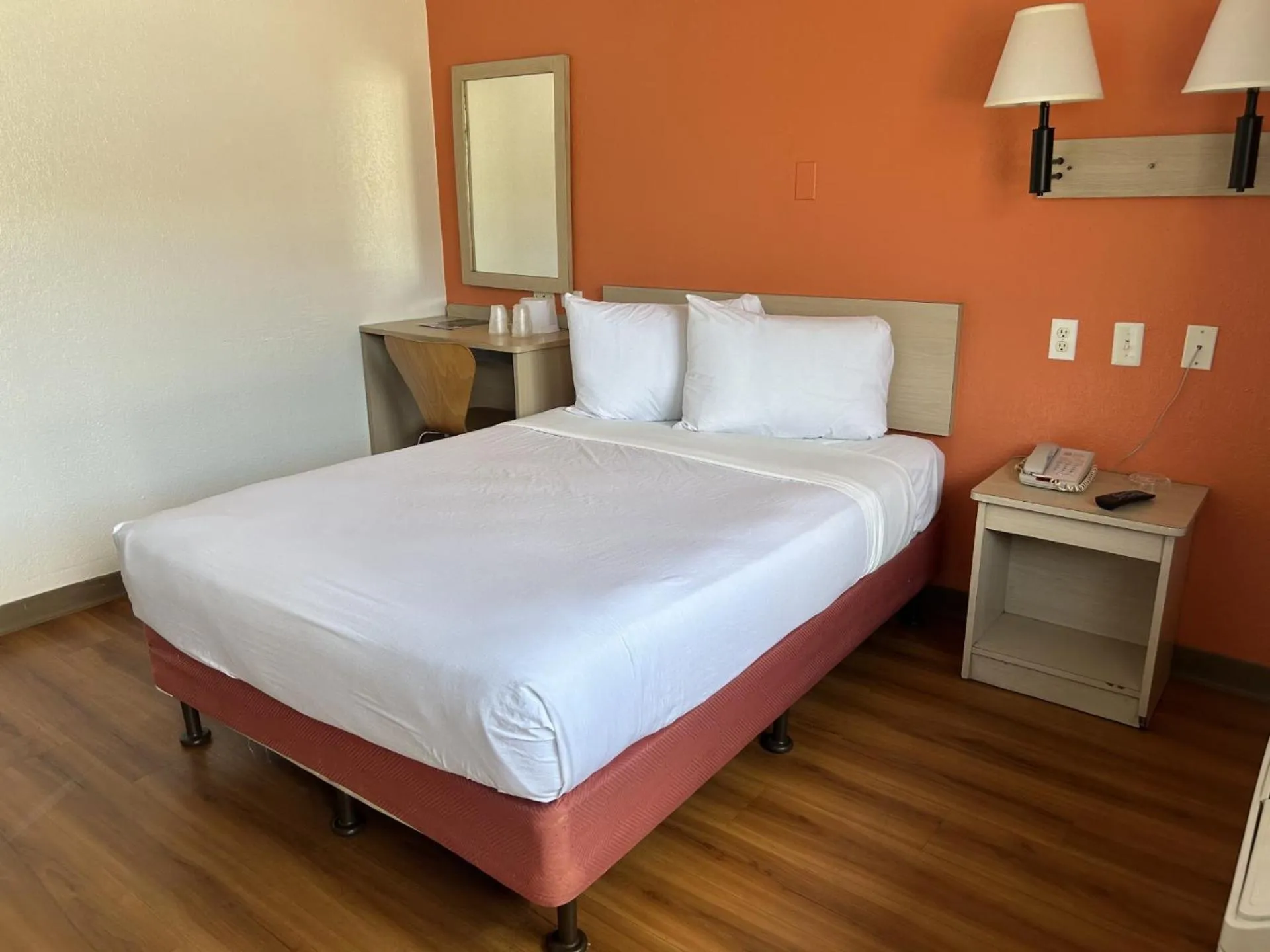Bed in Motel 6-Stanton, CA- Anaheim West