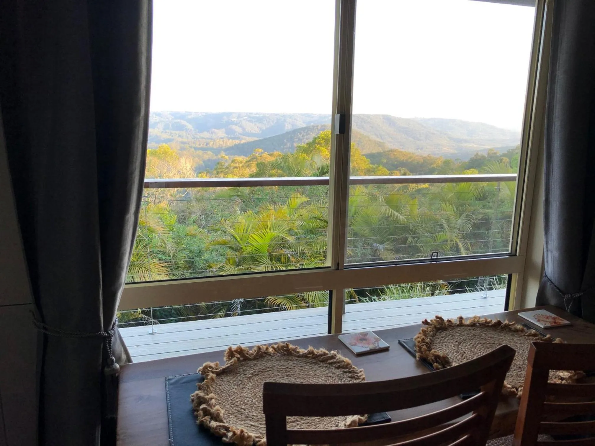 Dining area in Maleny Luxury Cottages