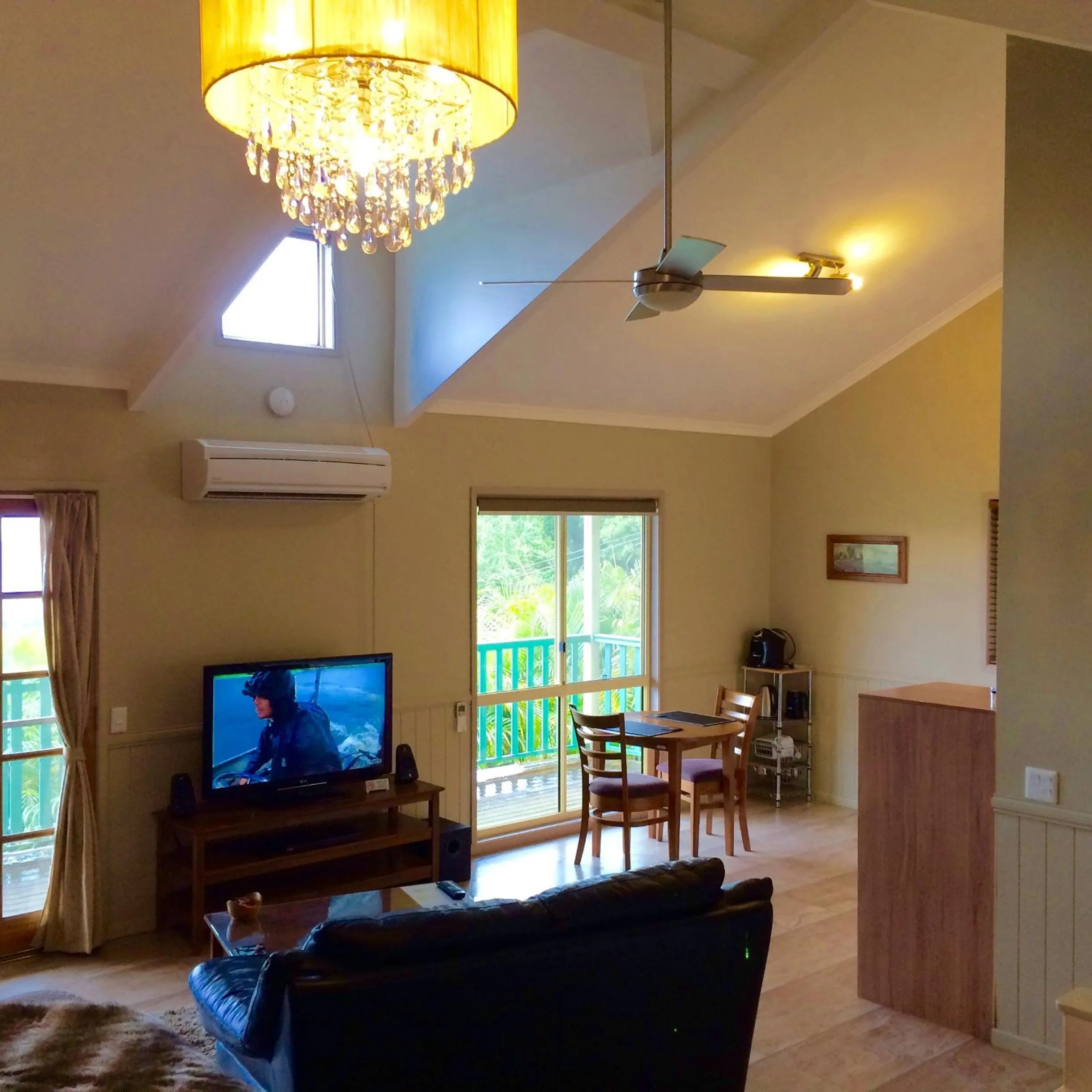 Living room in Maleny Luxury Cottages