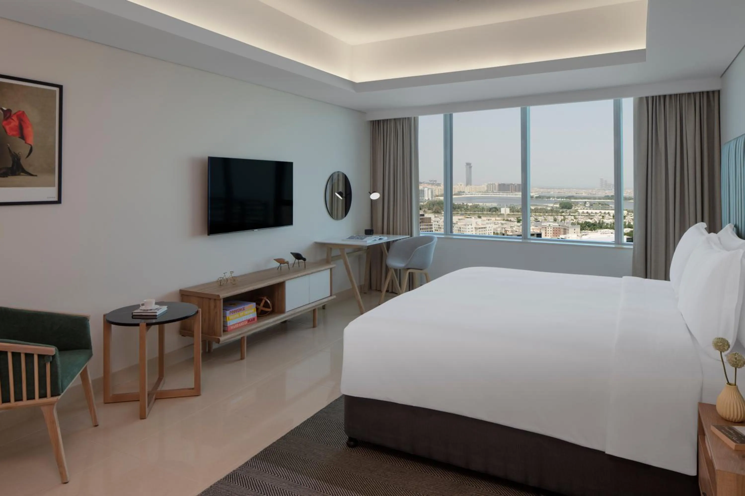 Photo of the whole room, Bed in Staybridge Suites Dubai Internet City by IHG