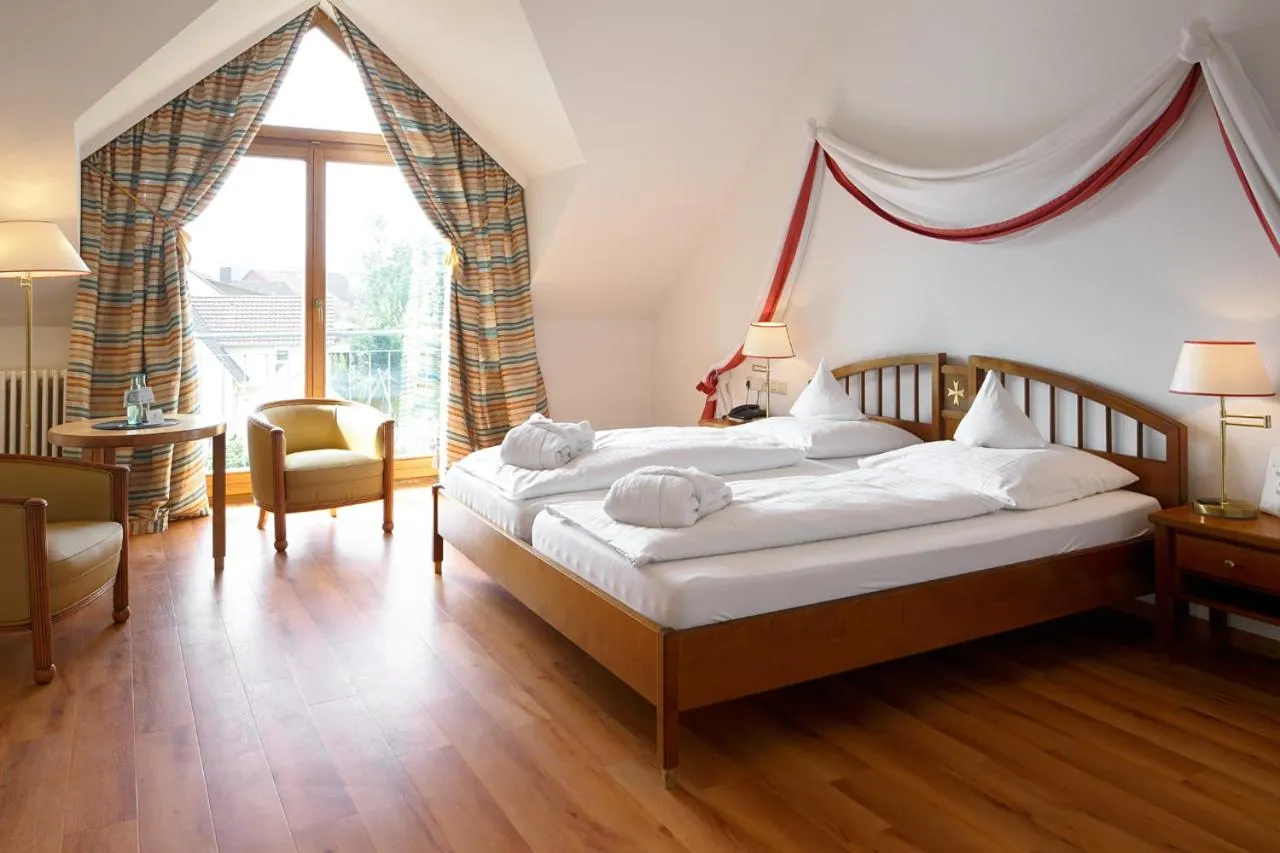 Photo of the whole room, Bed in Romantik Hotel Johanniter-Kreuz