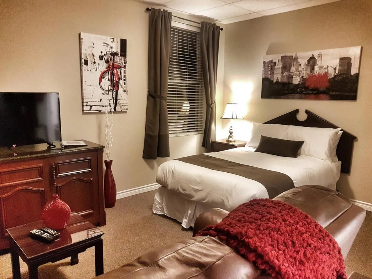 Bed in Cozy Studio #15 by Amazing Property Rentals