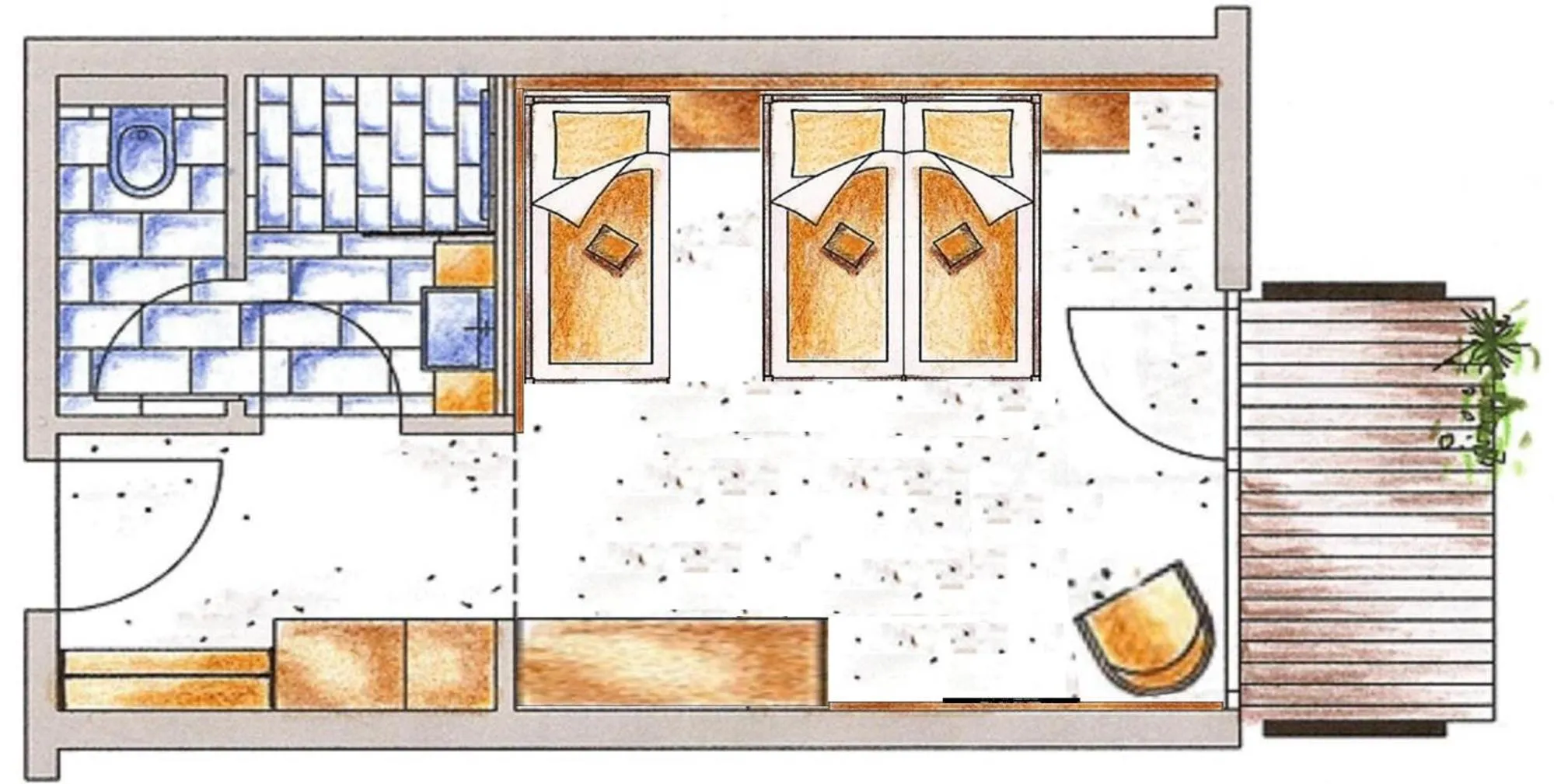 Floor plan in Hotel Rundeck